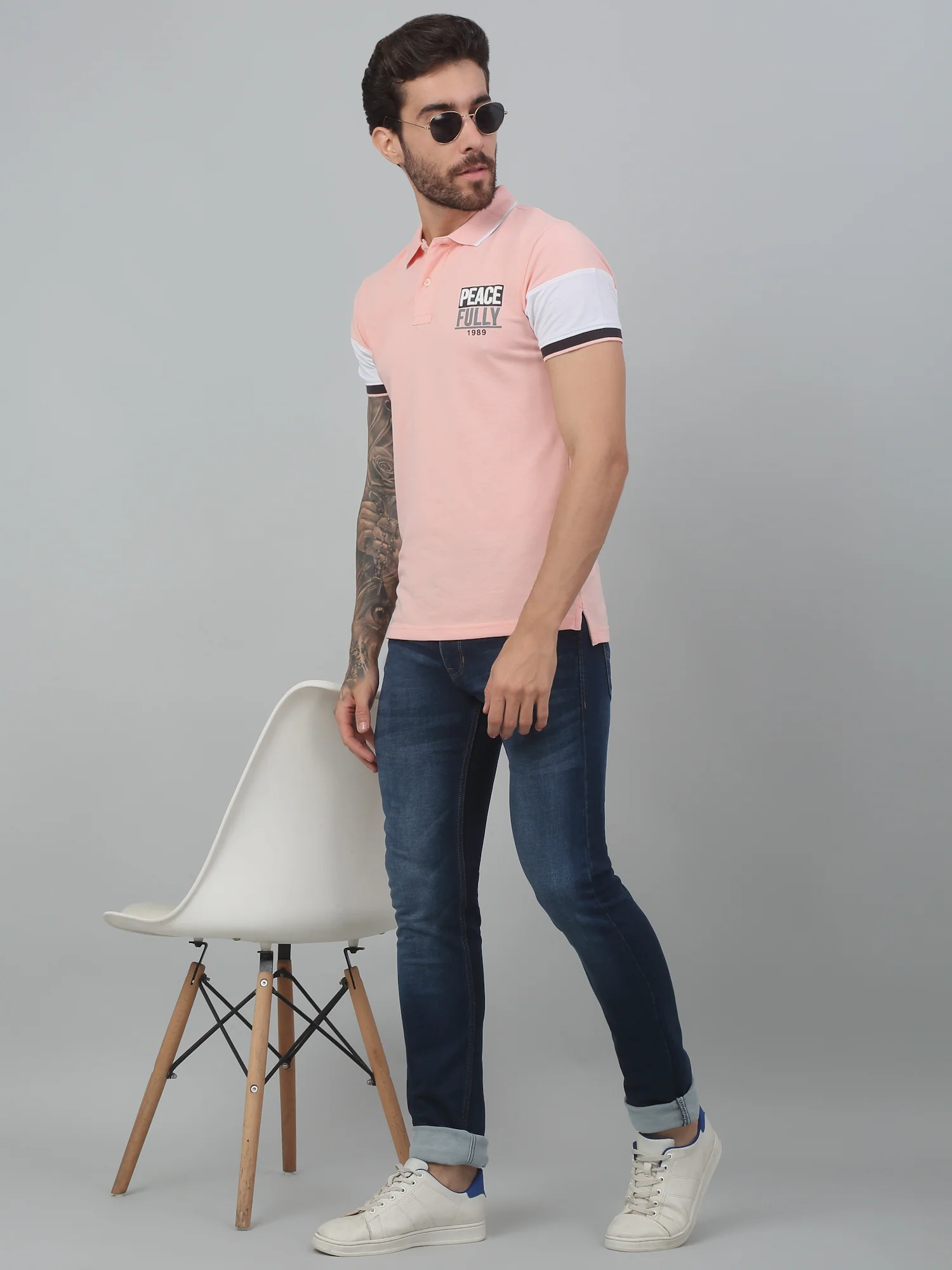 Denim Jeans for Men l Breathable & Soft with Color Fastness Ultra Narrow Fit Cotton Fabric Solid Pattern Button Closure - Image 6