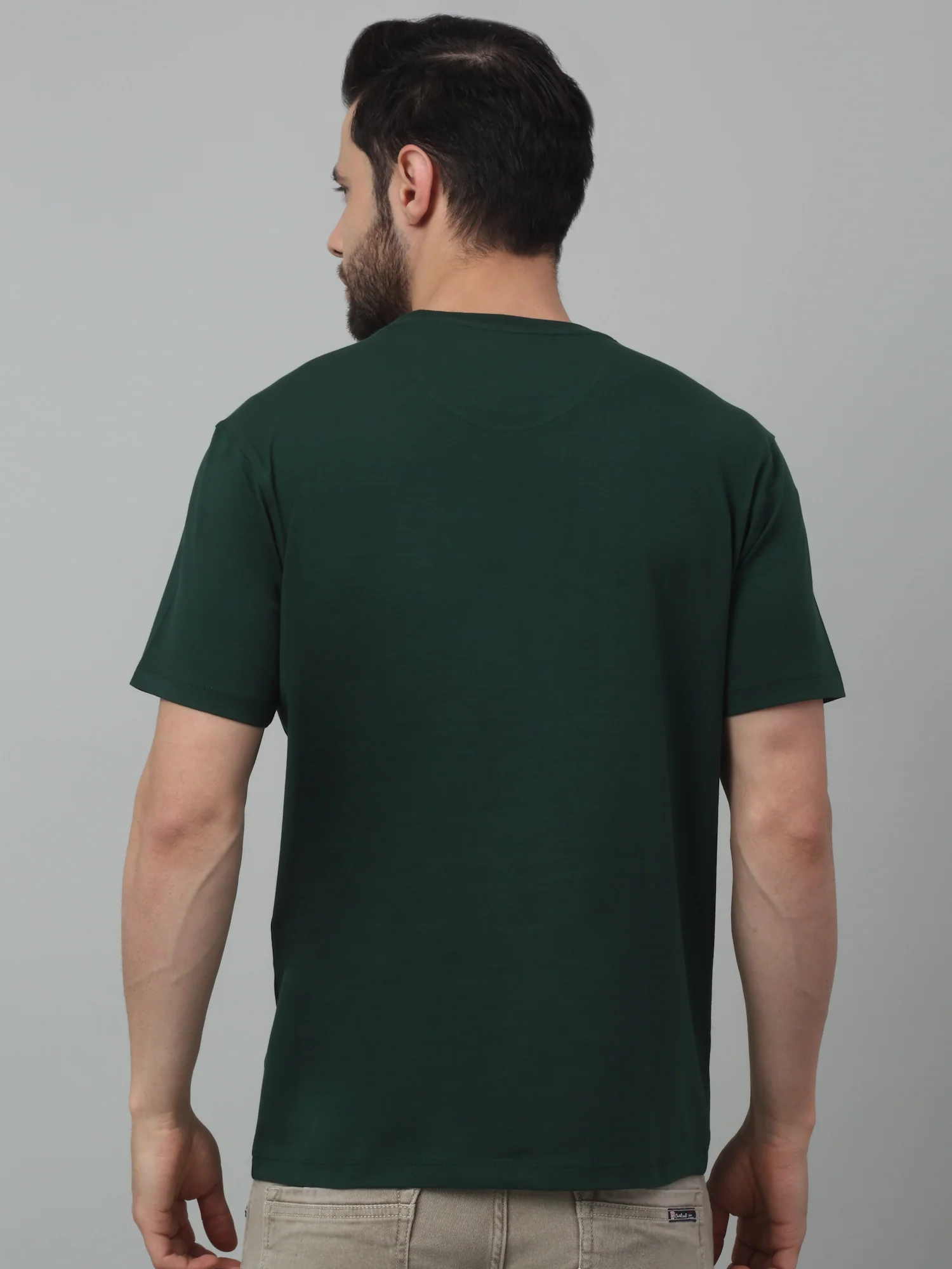 T-Shirt for Men | Breathable & Soft with Color Fastness Regular Fit Round Neck Cotton Blend Fabric Printed Pattern - Image 4
