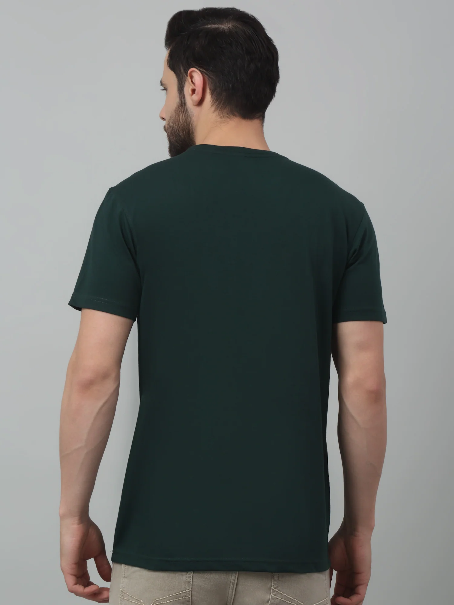 T-Shirt for Men | Breathable & Soft with Color Fastness Regular Fit Round Neck Poly Cotton Fabric Printed Pattern - Image 2