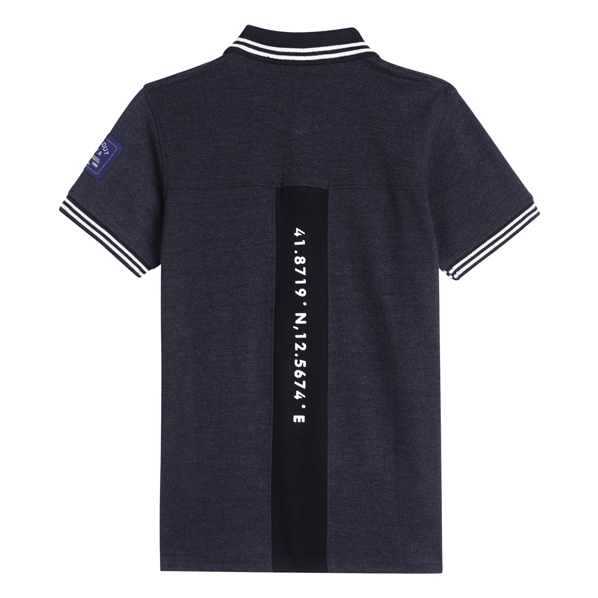 Boys Casual Black Melange Half Sleeve  T-Shirt - Image 2