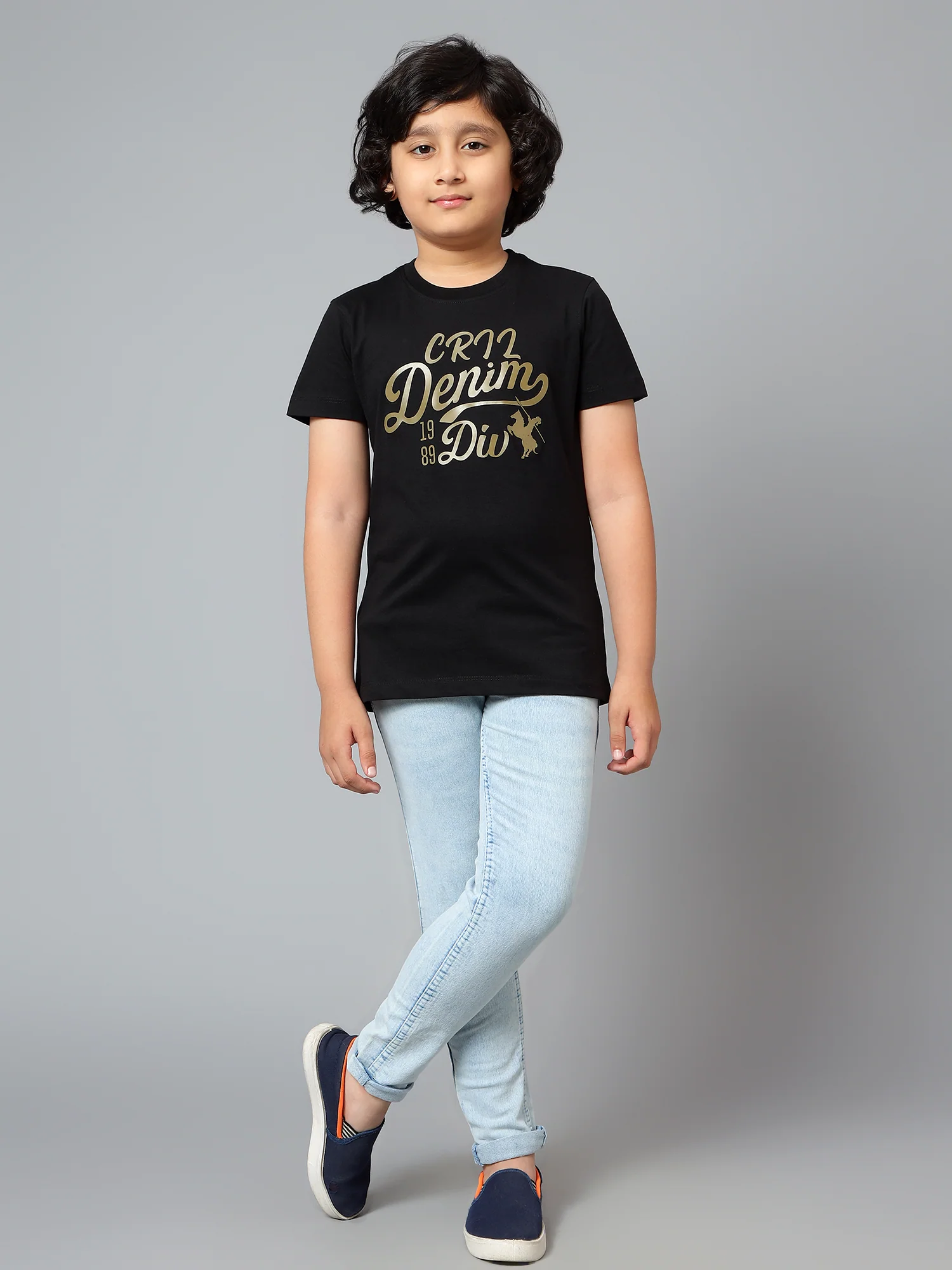 Boys Casual Black Half Sleeve  T-Shirt - Image 6