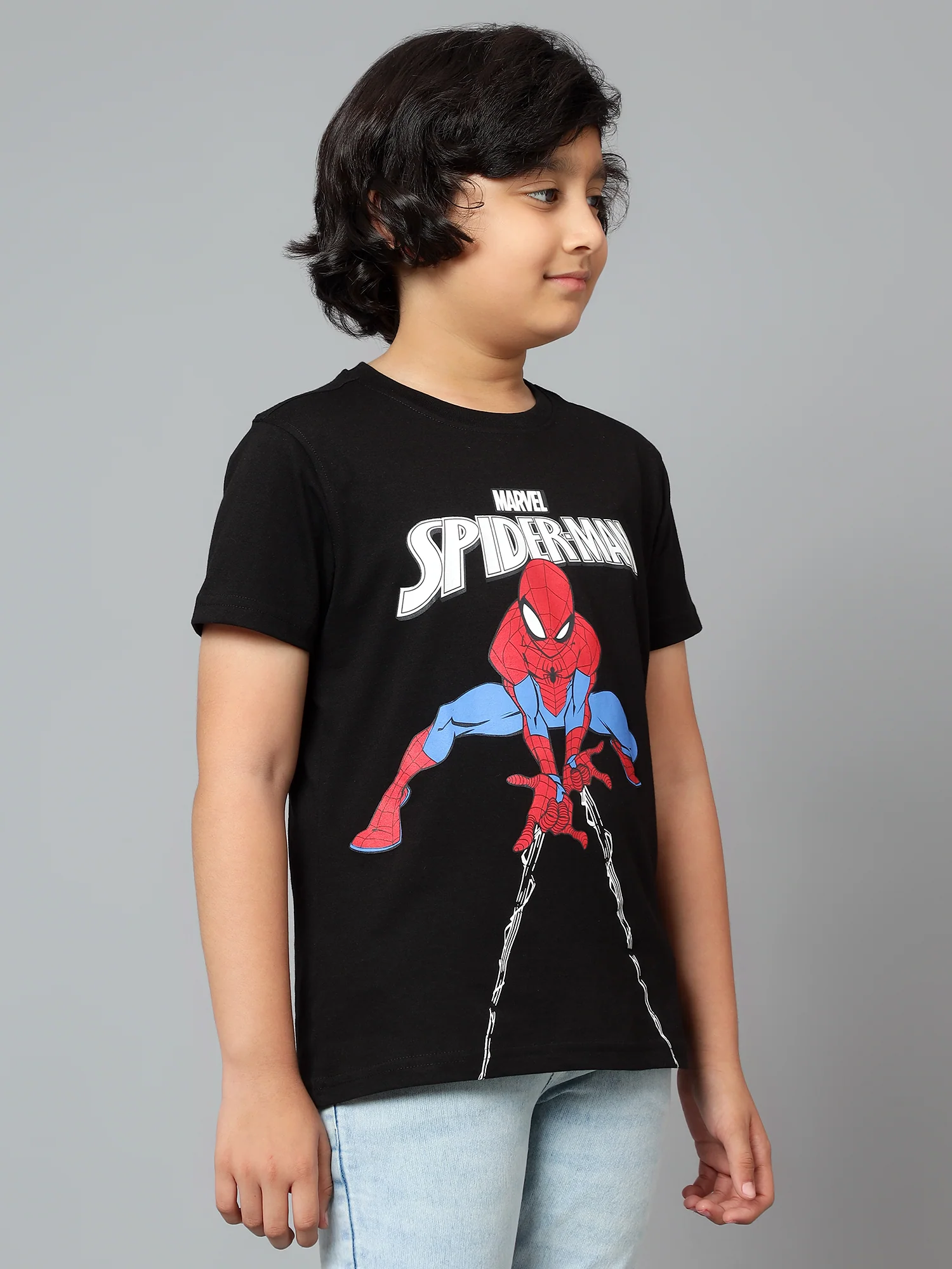 Boys Casual Black Half Sleeve  T-Shirt - Image 4