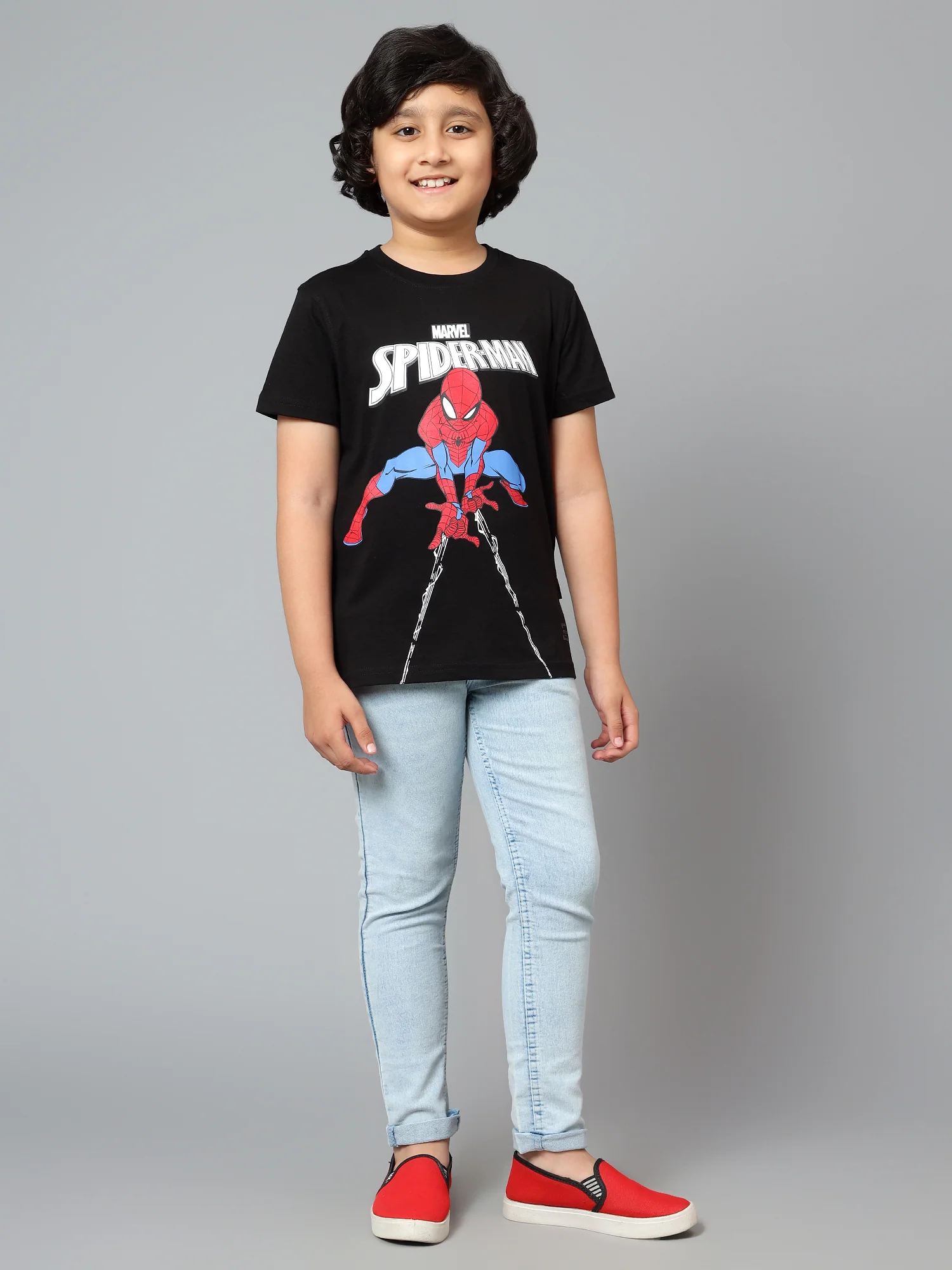 Boys Casual Black Half Sleeve  T-Shirt - Image 6