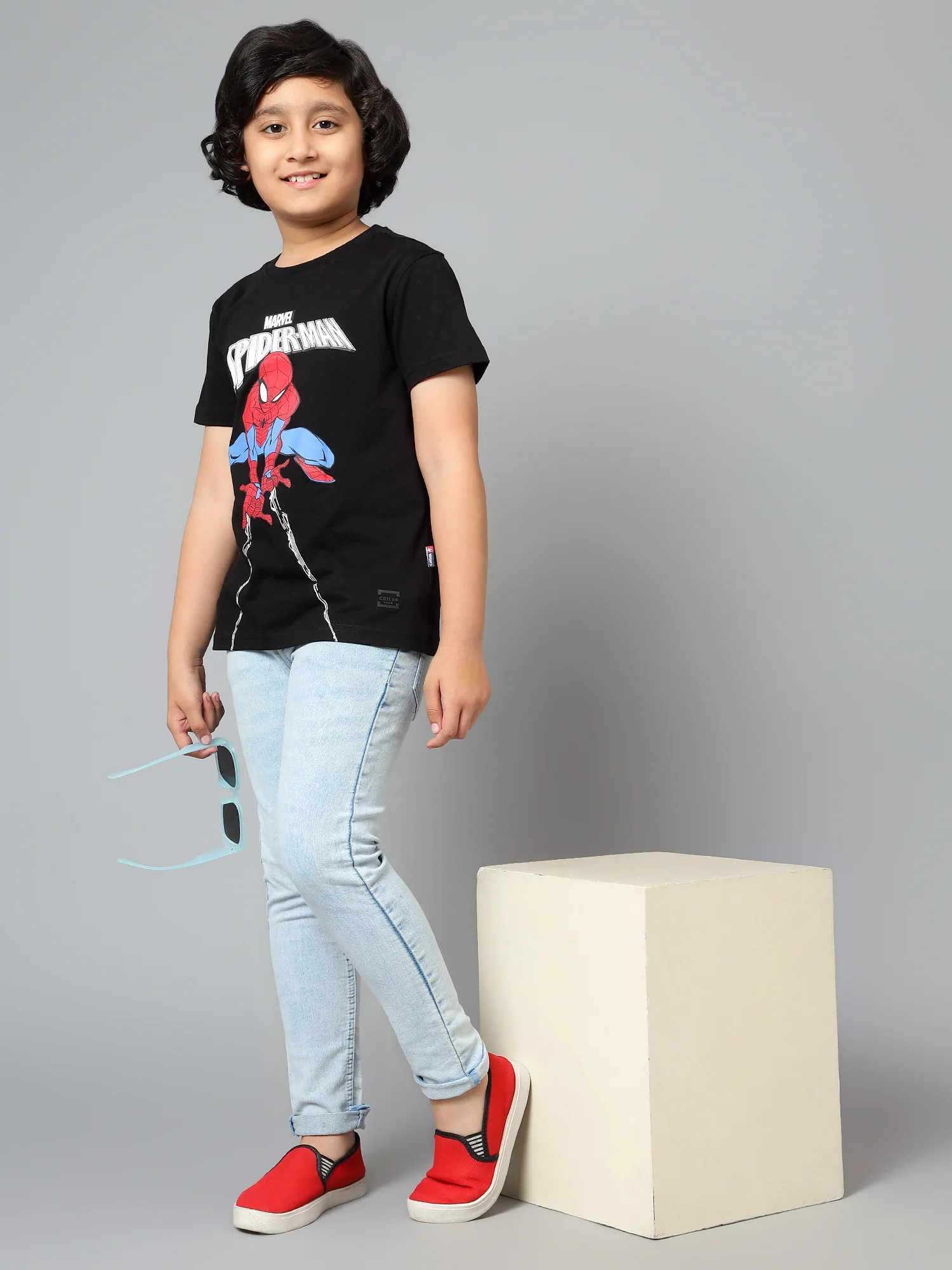 Boys Casual Black Half Sleeve  T-Shirt - Image 7