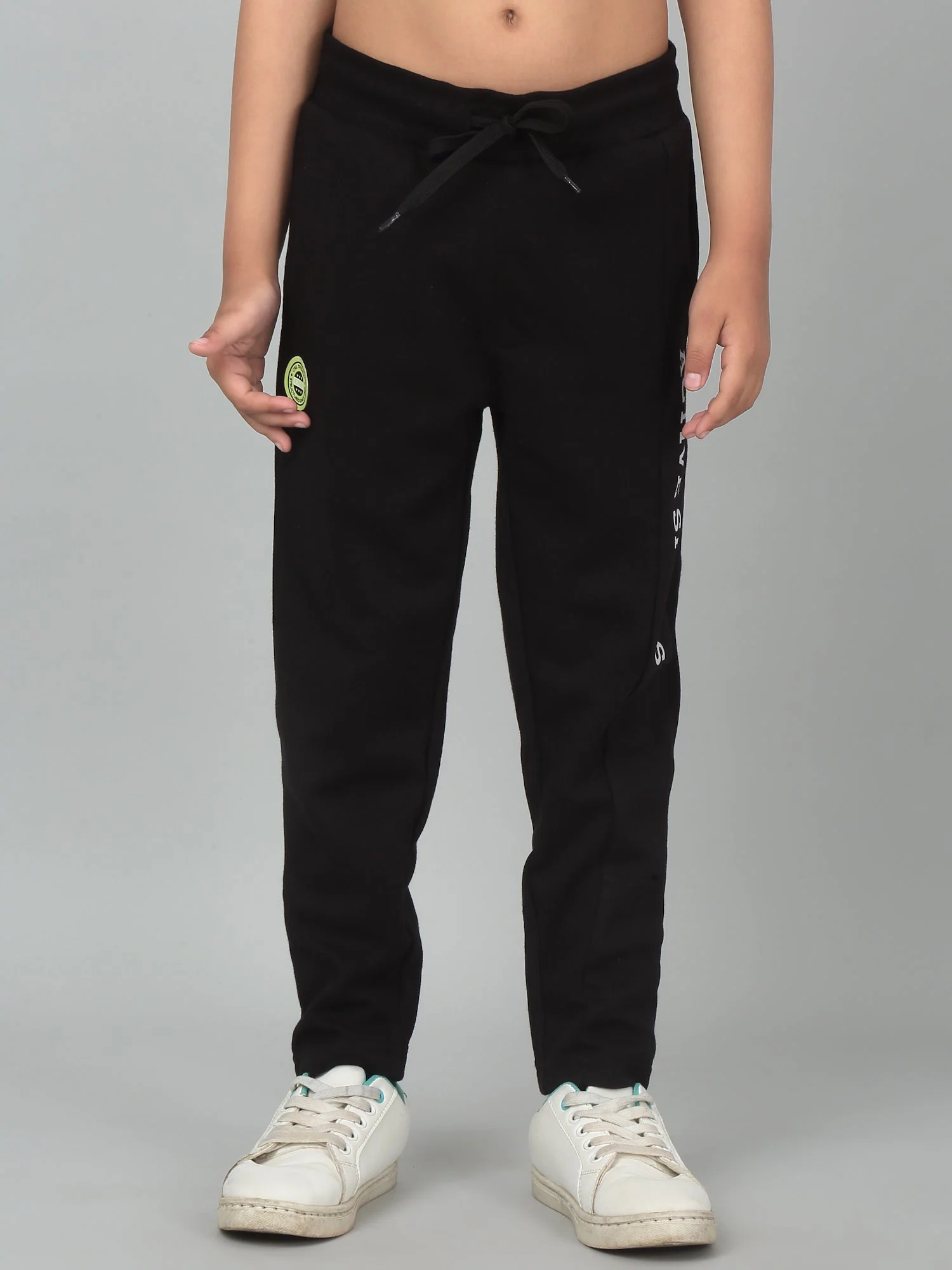 Boys Casual Black Track Pants - Image 2