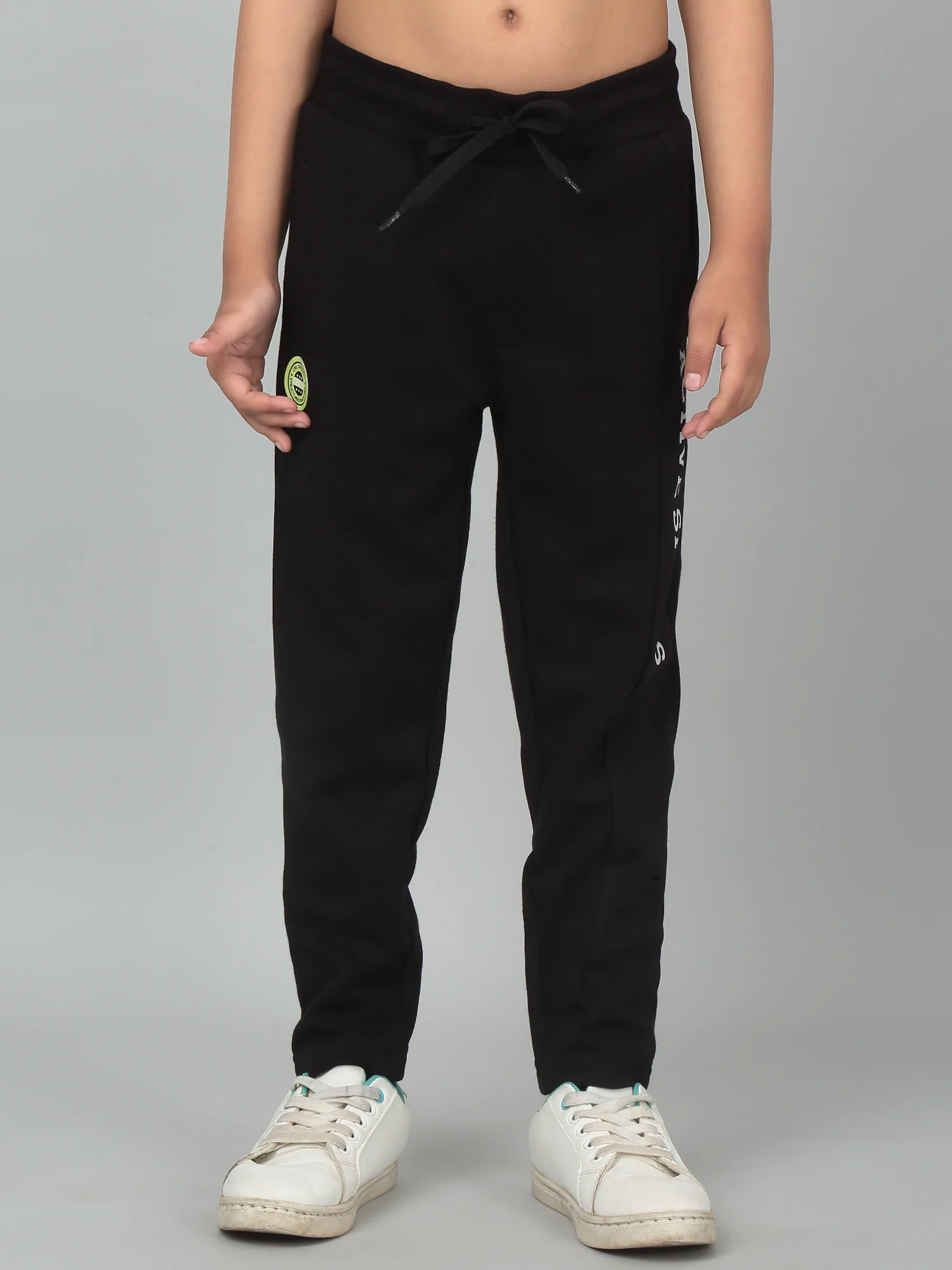 Boys Casual Black Track Pants - Image 3