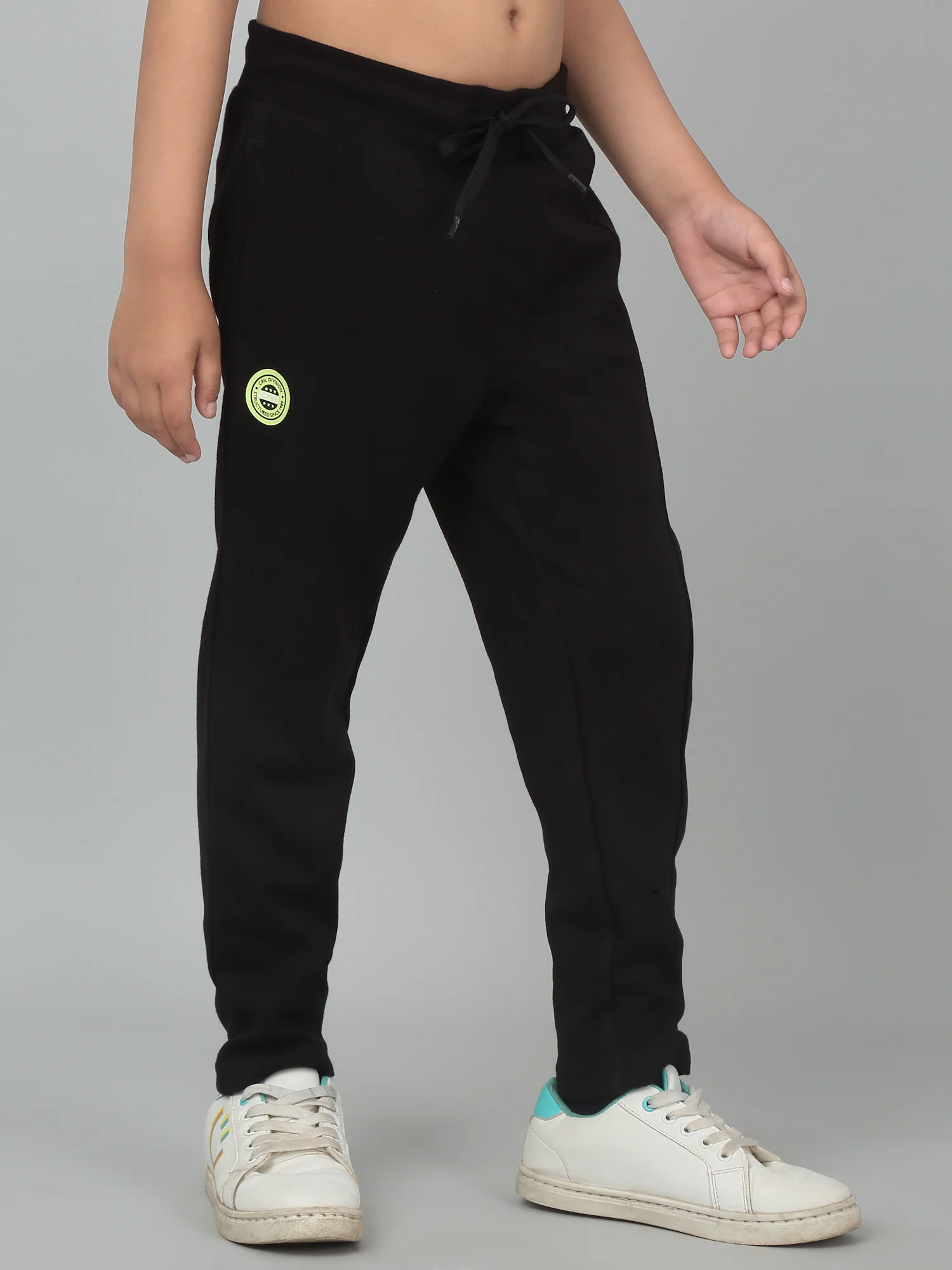 Boys Casual Black Track Pants - Image 4