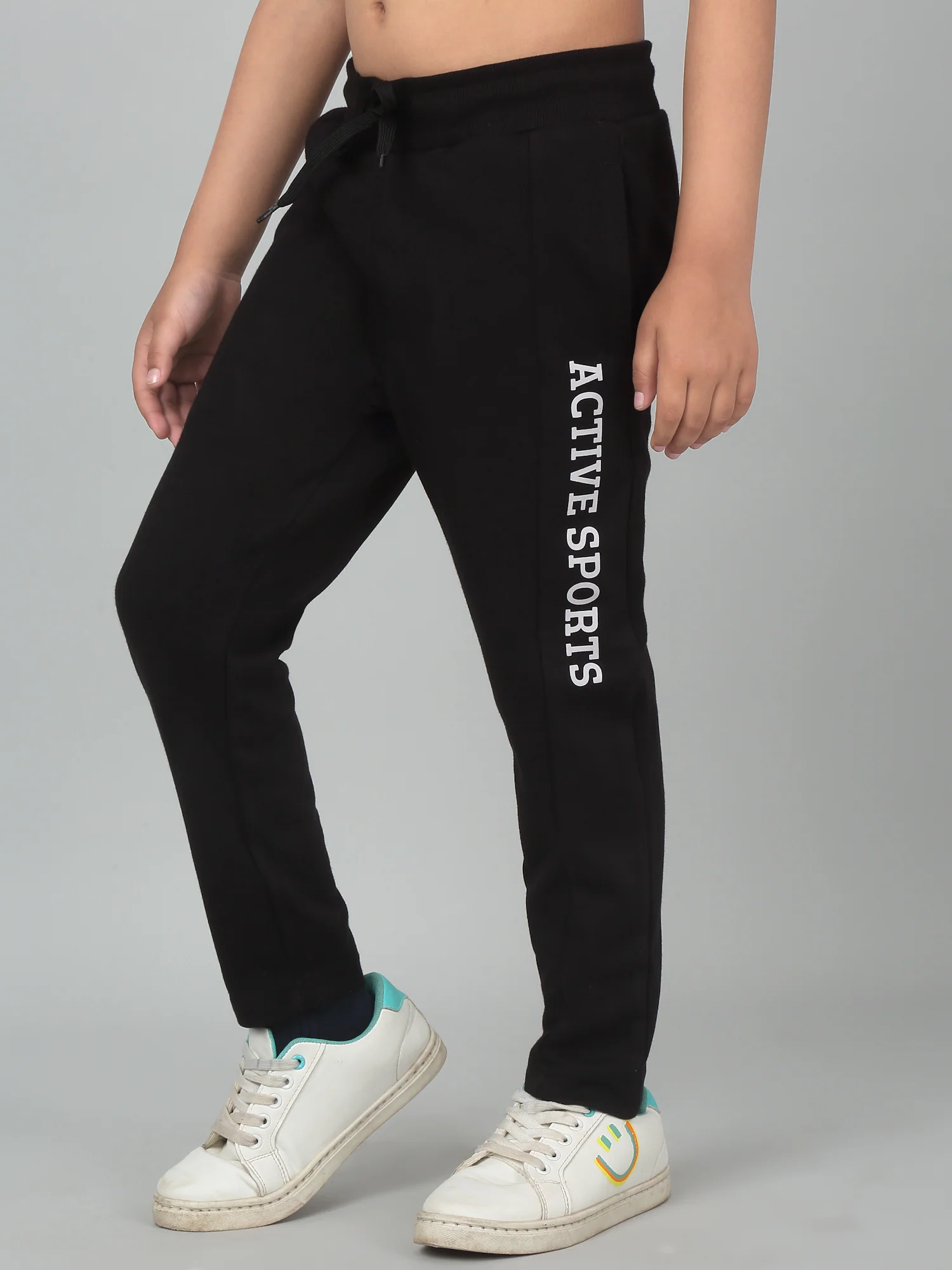Boys Casual Black Track Pants - Image 5