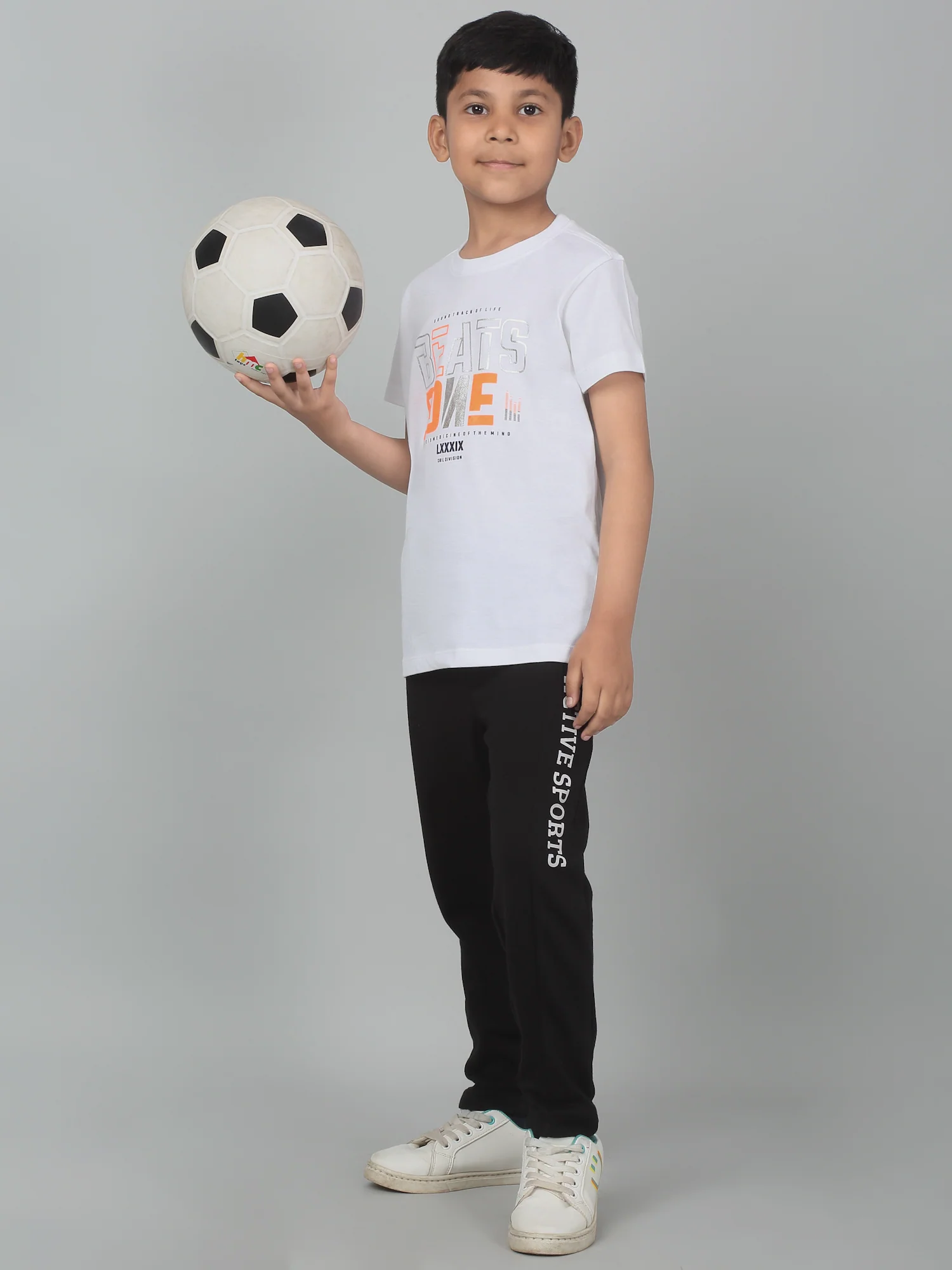 Boys Casual Black Track Pants - Image 7