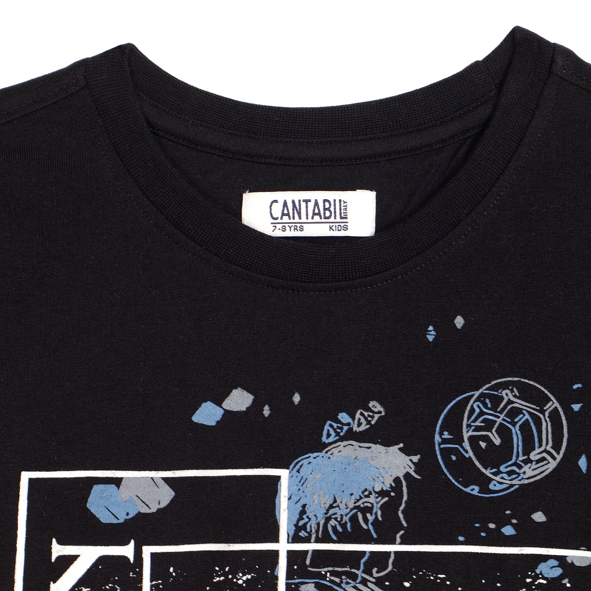Boys Casual Black Half Sleeve  T-Shirt - Image 2