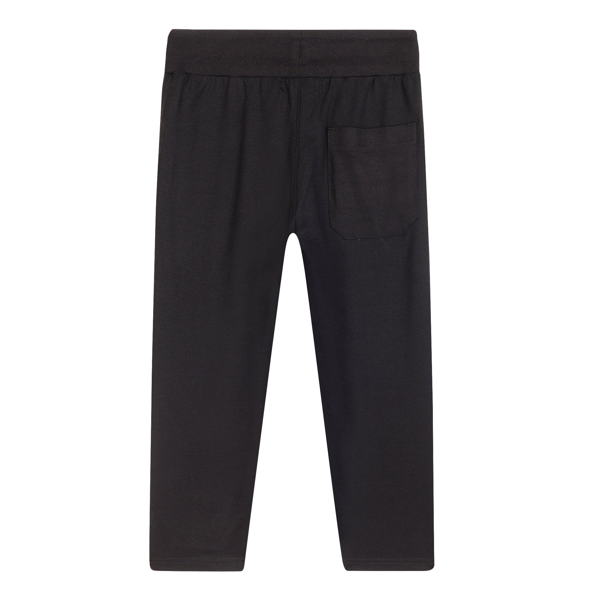 Boys Casual Black Track Pants - Image 3