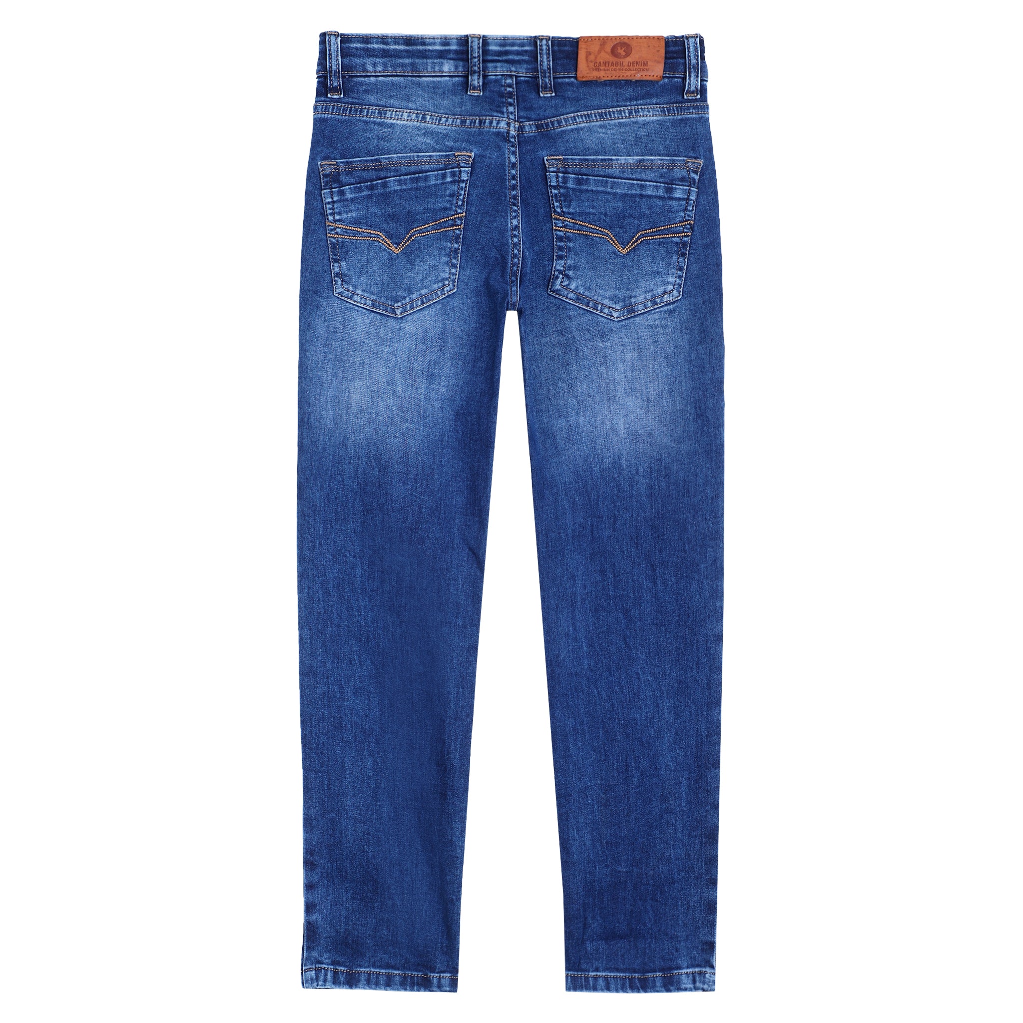 Boys Blue Solid Jeans - Image 2