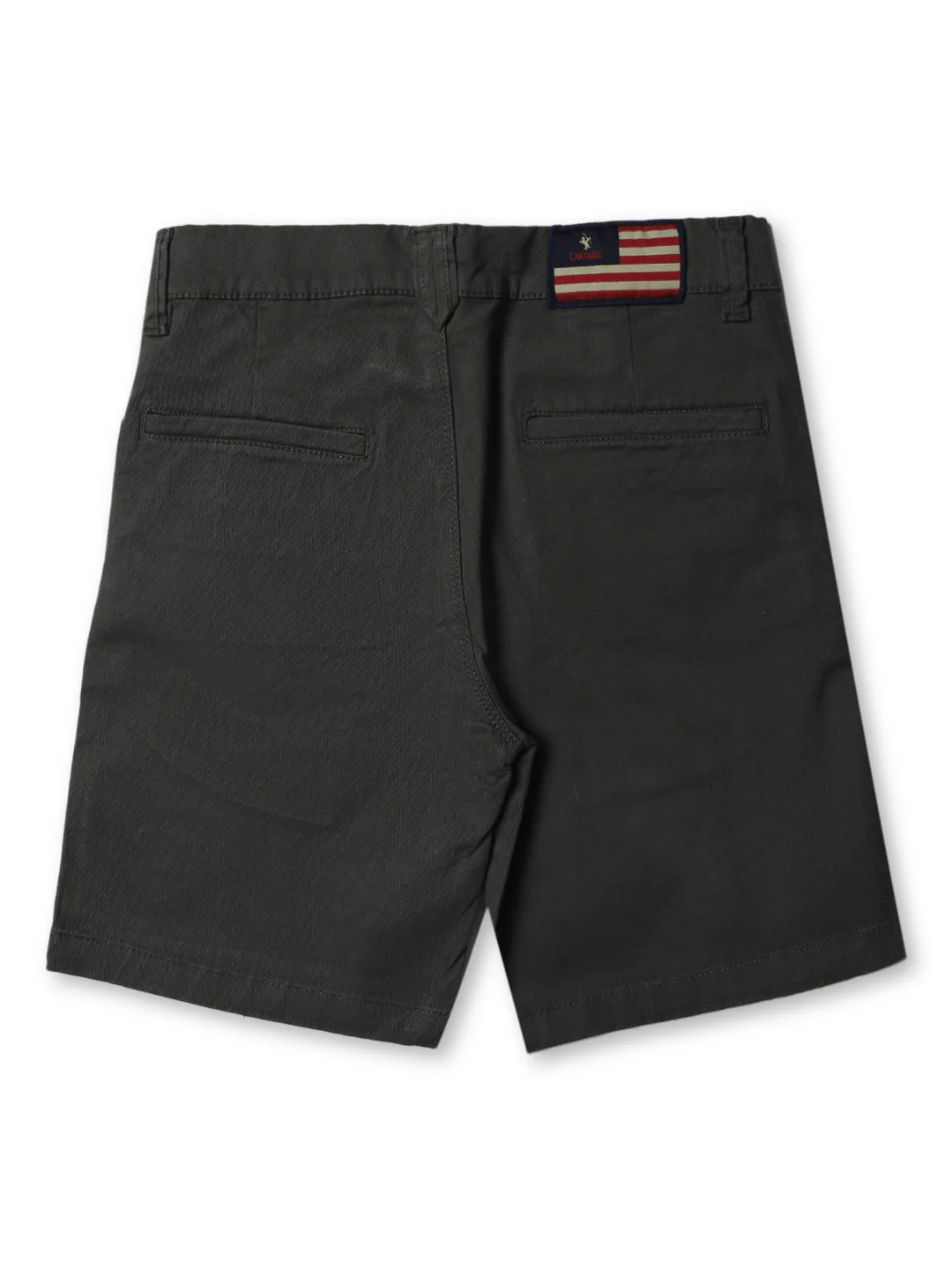 Boys Casual Olive Green Shorts - Image 2