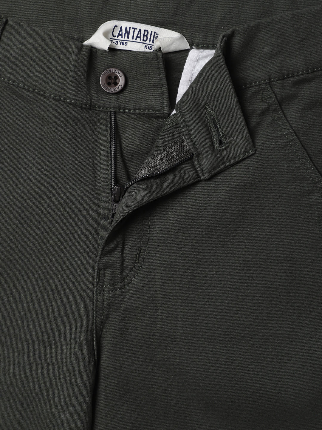 Boys Casual Olive Green Shorts - Image 3