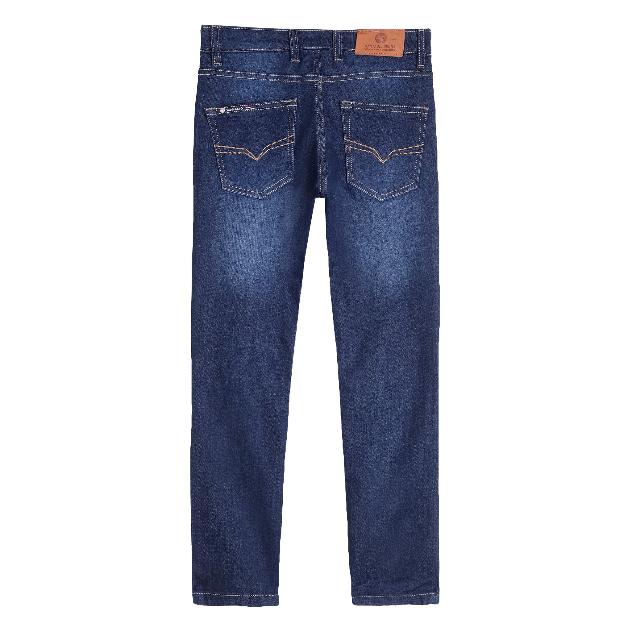 Boys Dark Blue Solid Jeans - Image 2