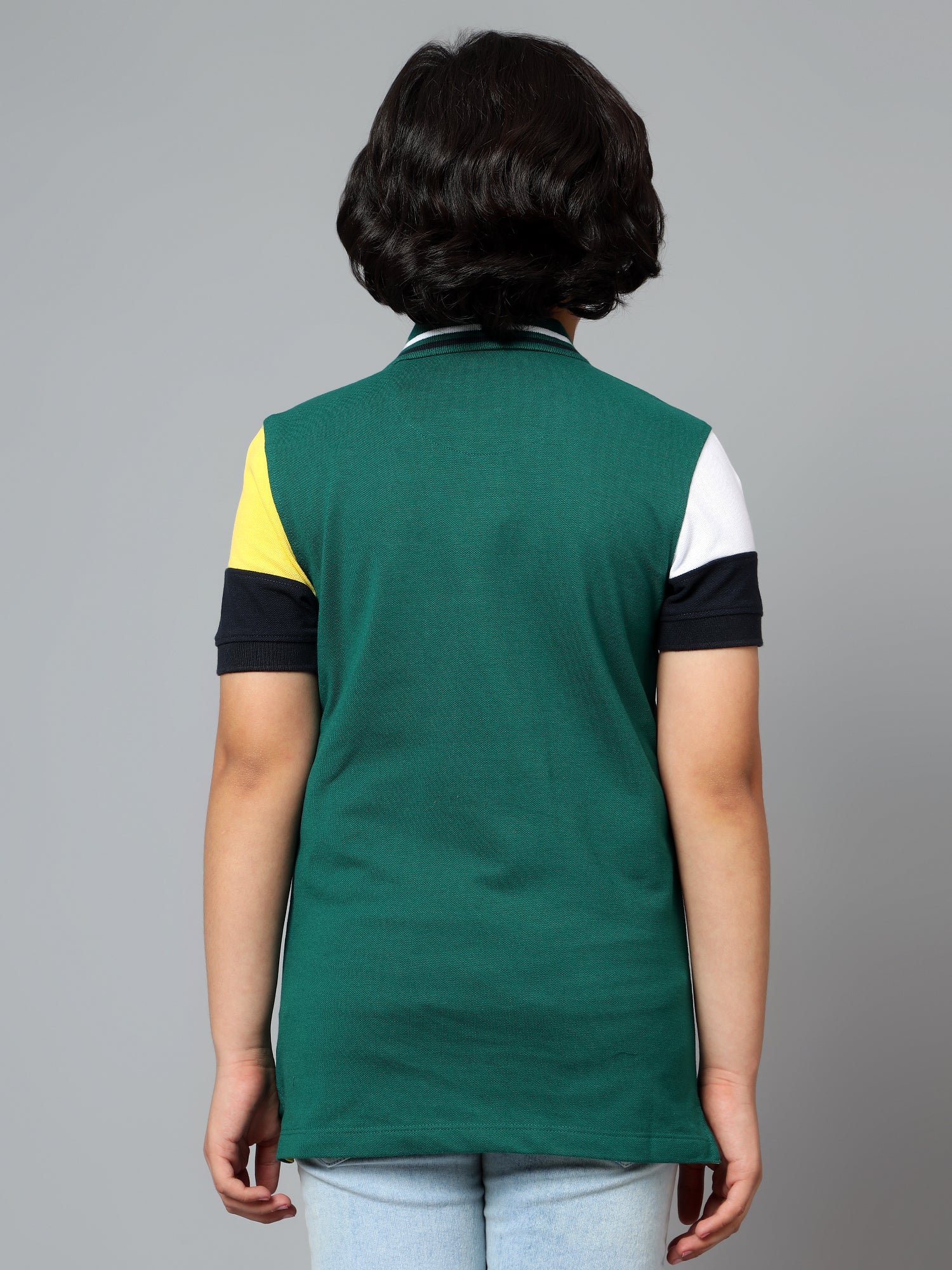 Boys Casual Green Half Sleeve  T-Shirt - Image 2
