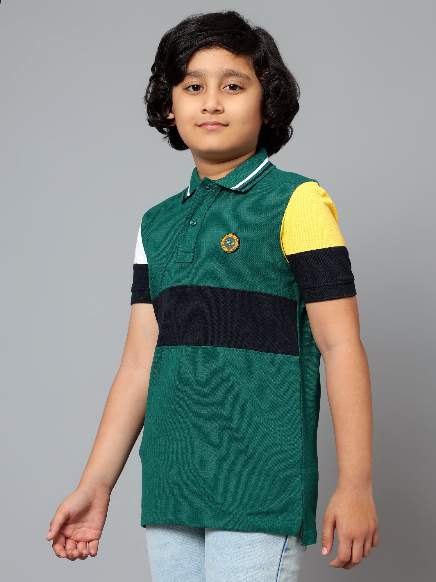 Boys Casual Green Half Sleeve  T-Shirt - Image 4