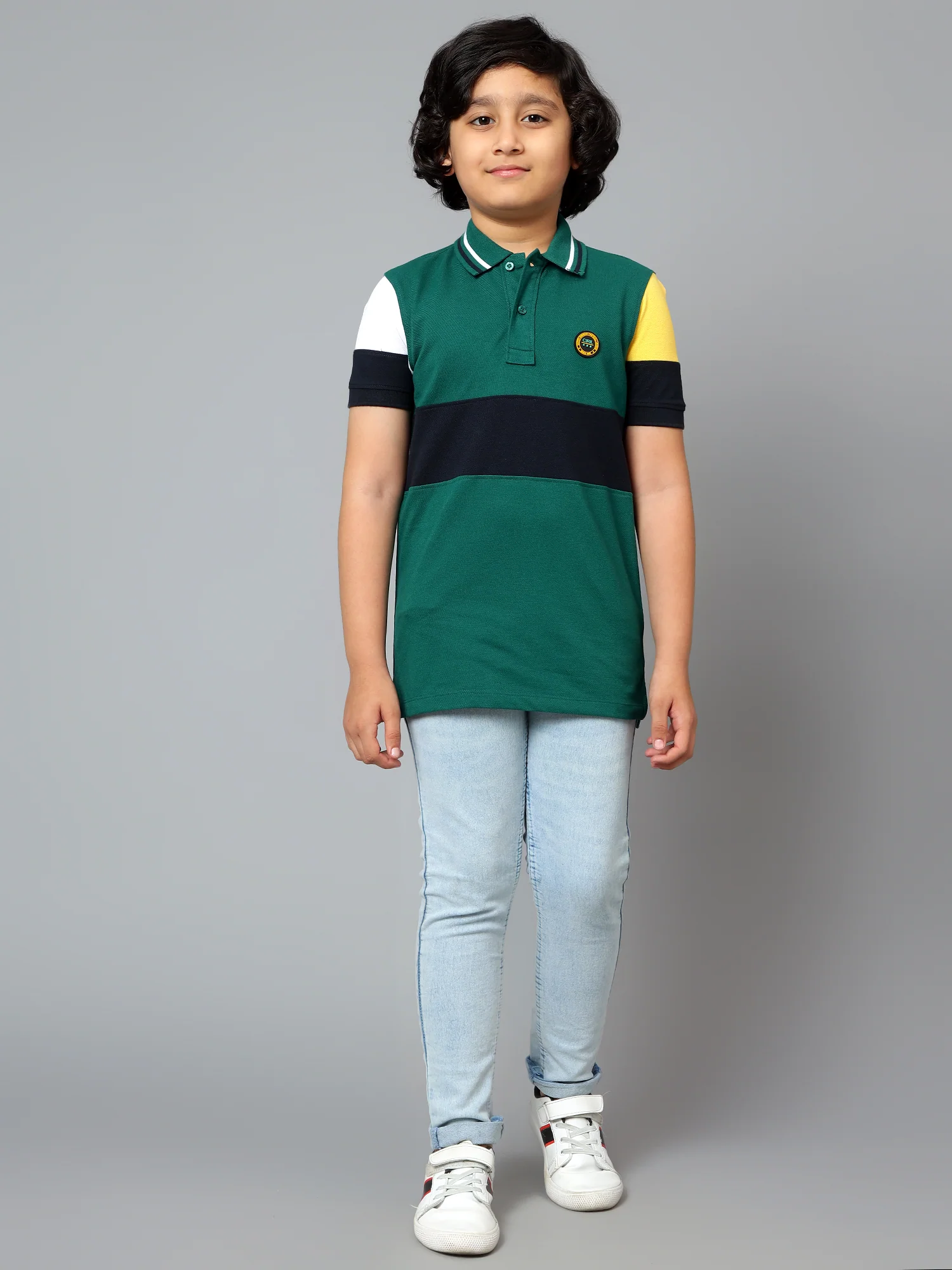 Boys Casual Green Half Sleeve  T-Shirt - Image 7