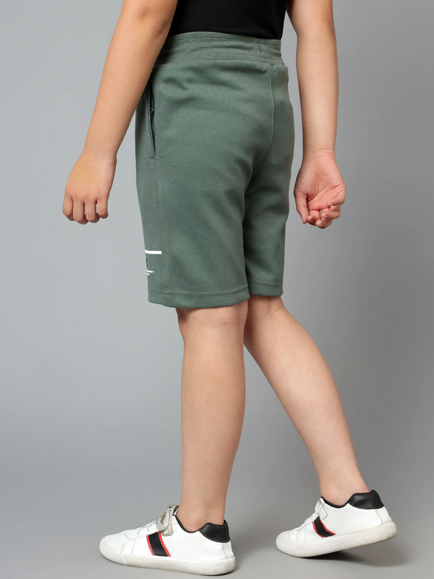 Boy's Green Printed Bermuda Shorts - Image 2