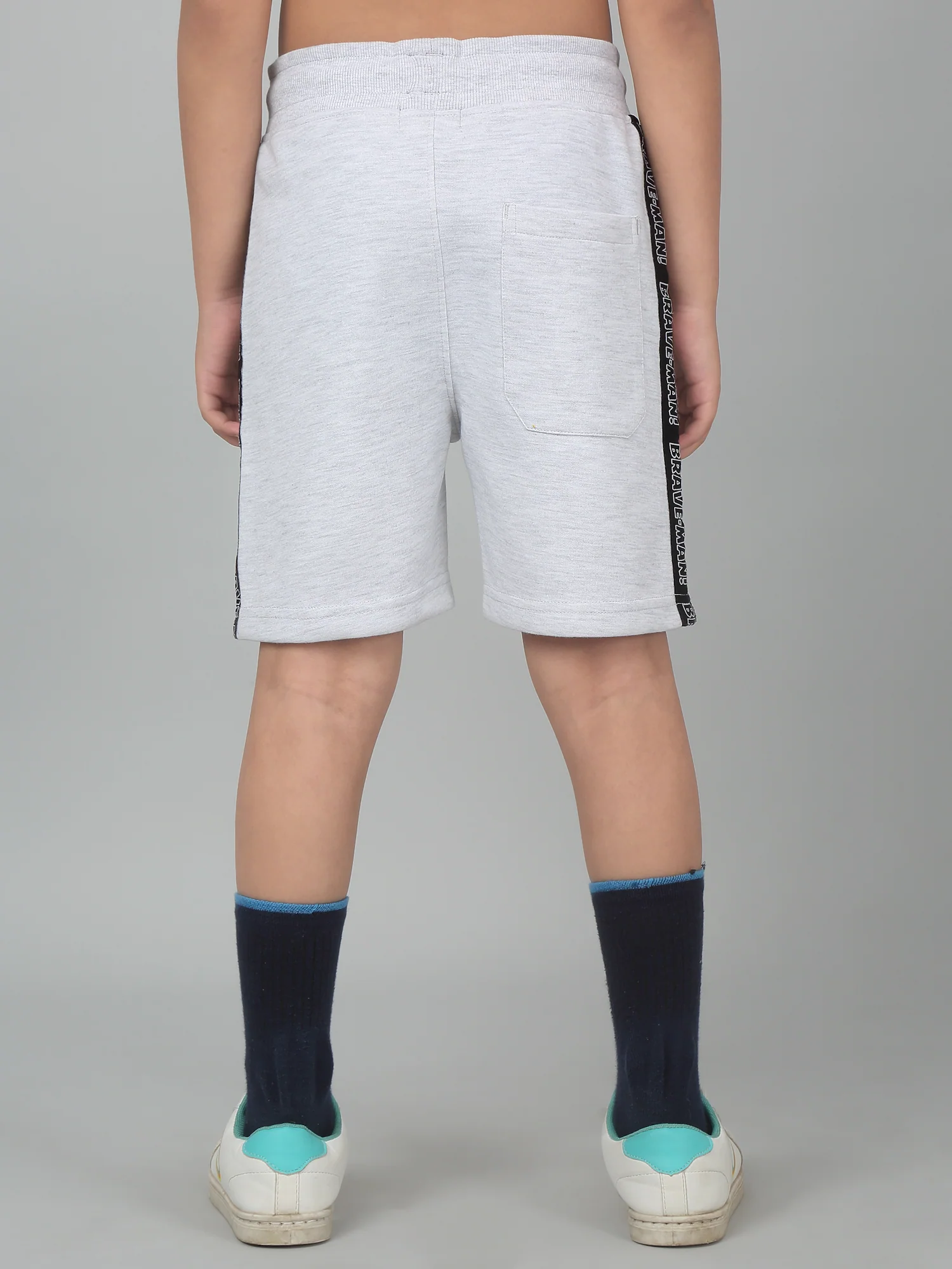 Boy's Grey Printed Bermuda Shorts - Image 3
