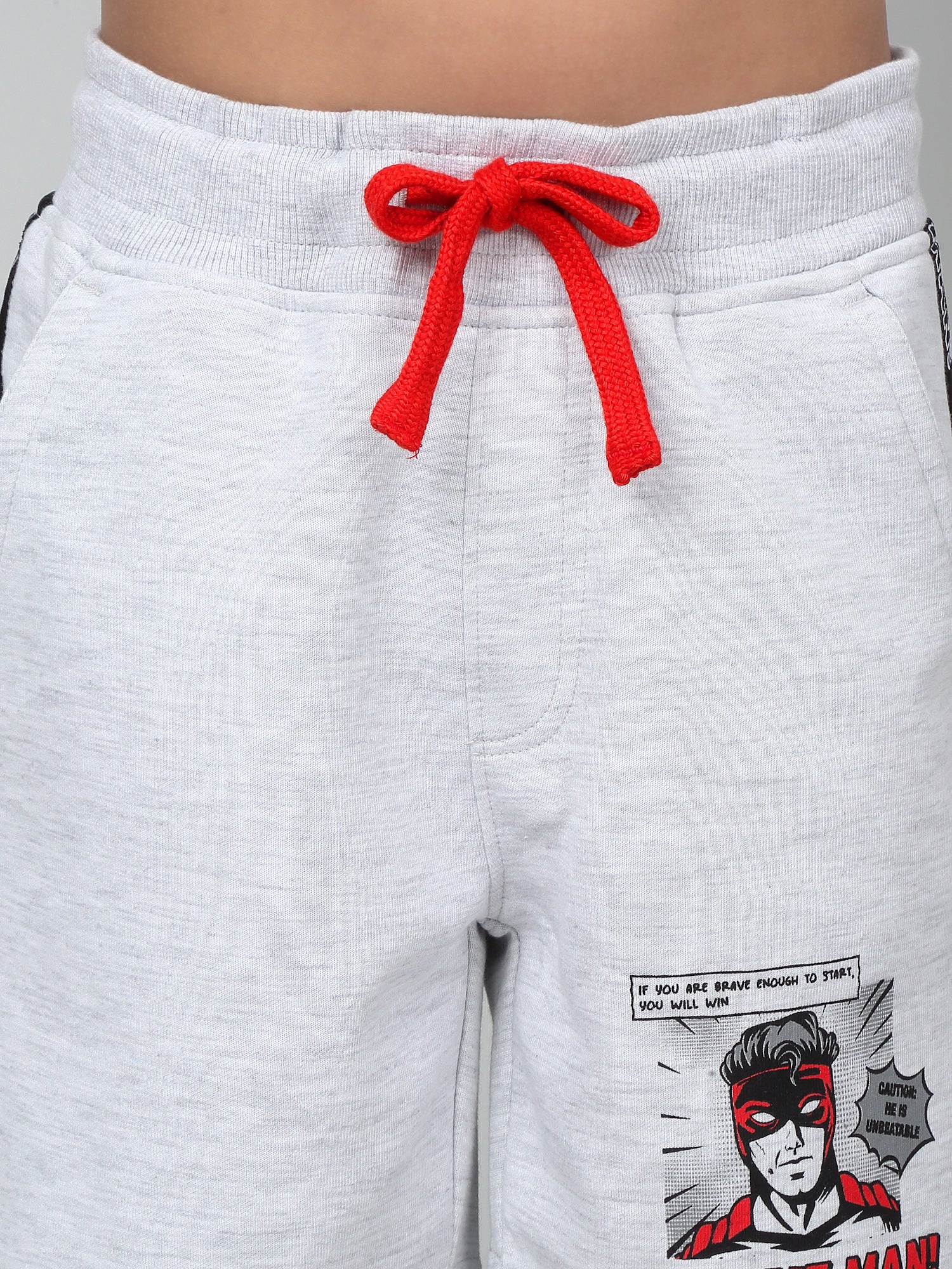 Boy's Grey Printed Bermuda Shorts - Image 6