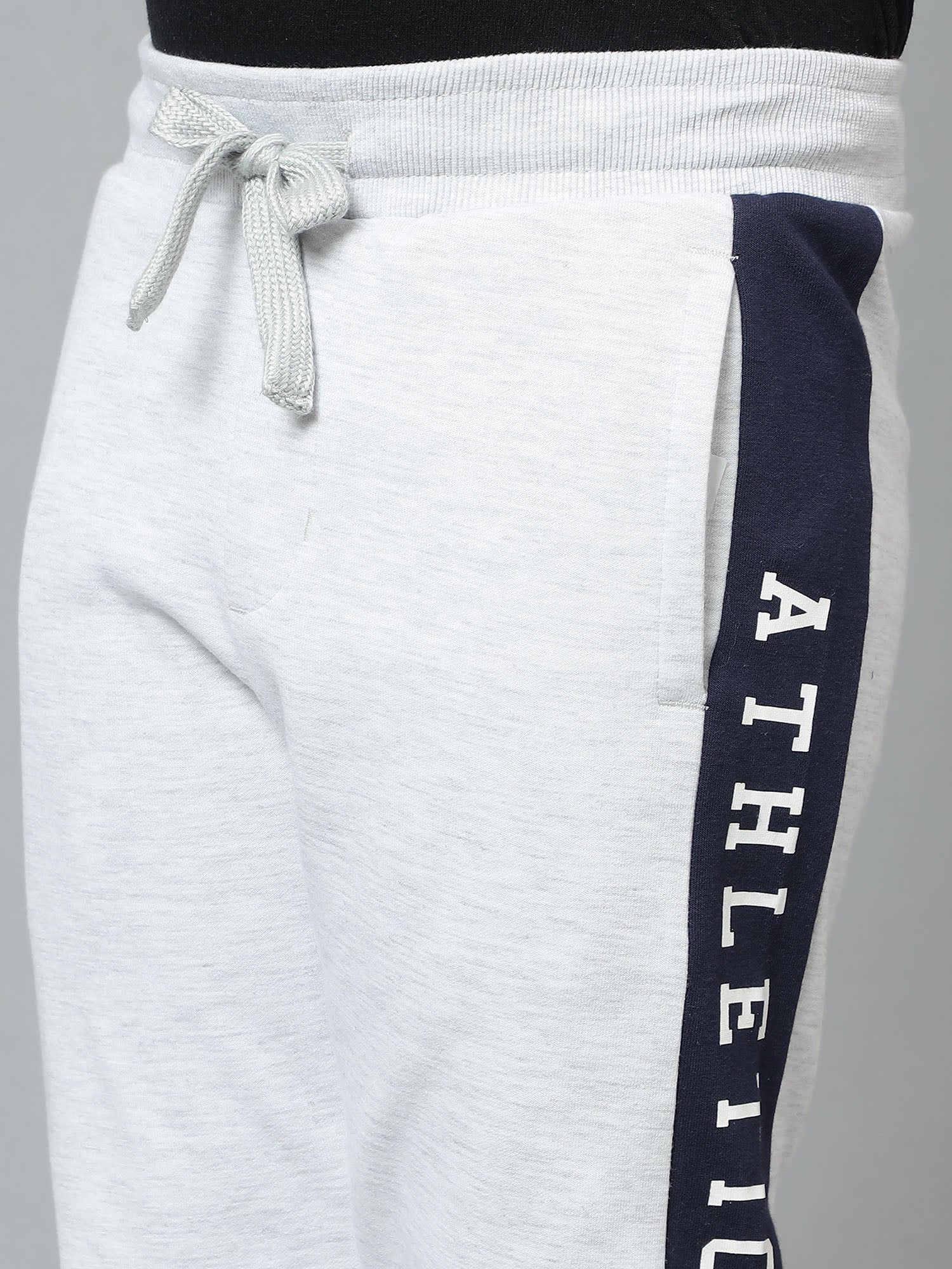 Boys Casual Grey Melange Track Pants - Image 5