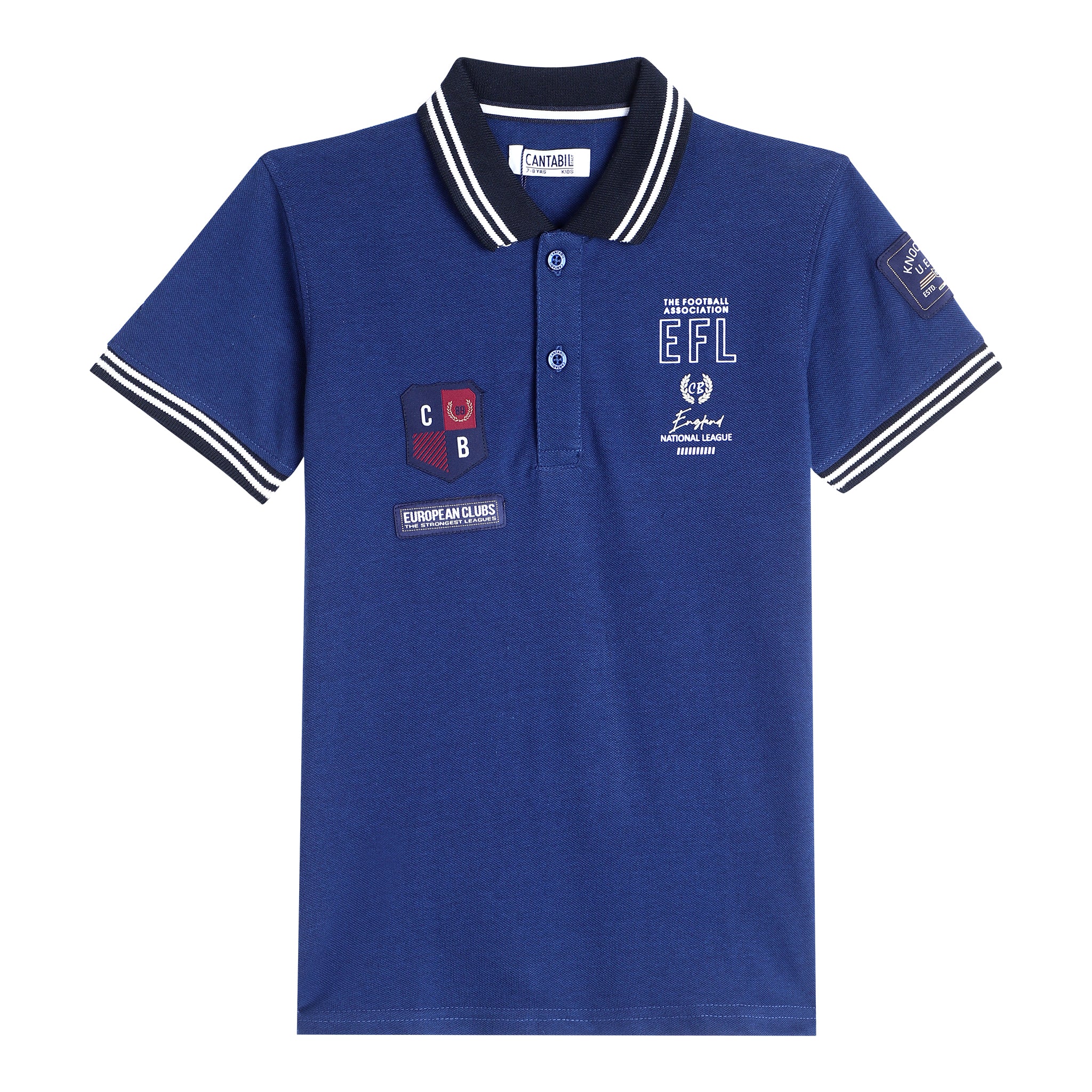 Boys Casual Indigo Melange Half Sleeve T-Shirt