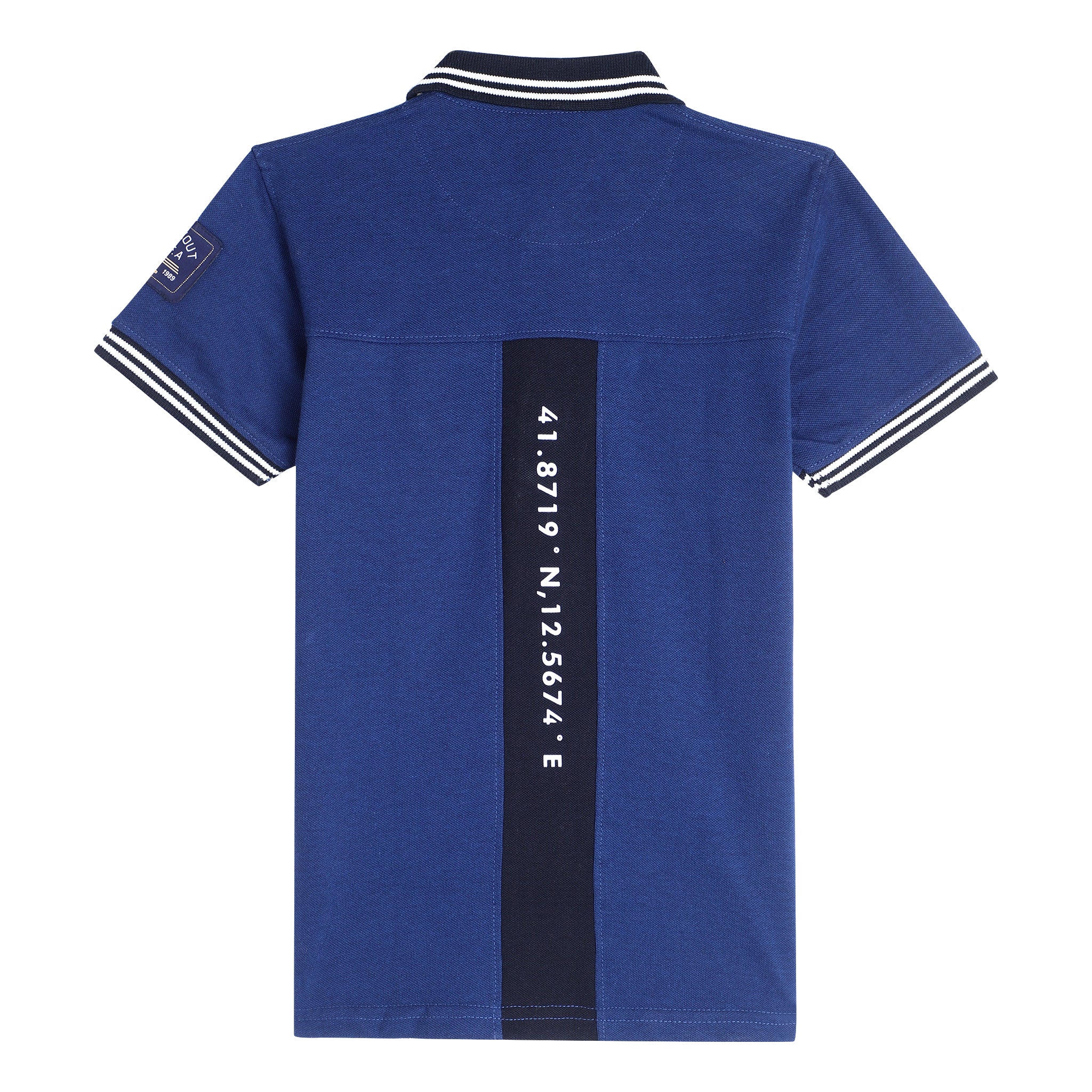 Boys Casual Indigo Melange Half Sleeve T-Shirt - Image 2