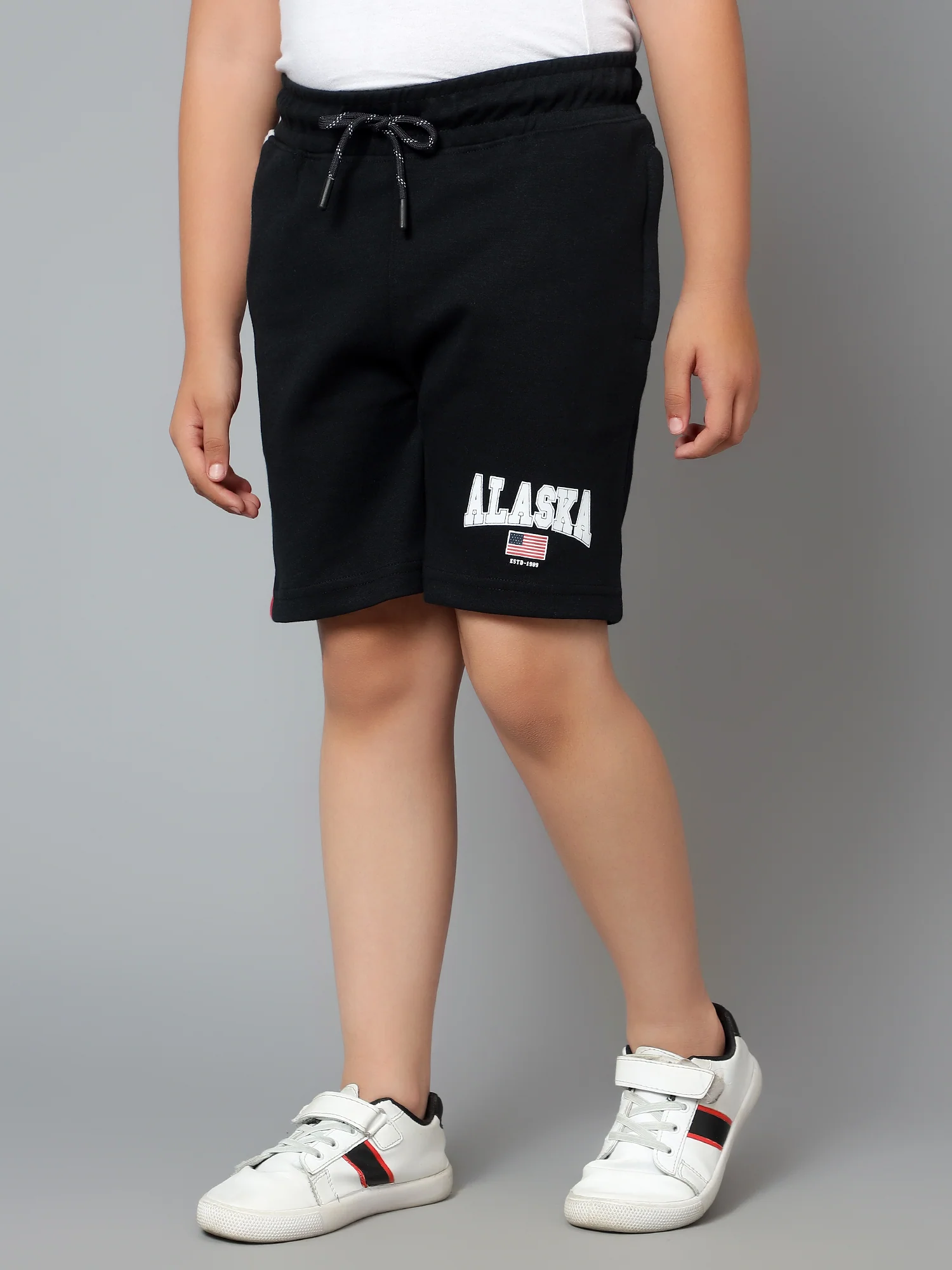 Boy's Navy Blue Printed Bermuda Shorts - Image 3