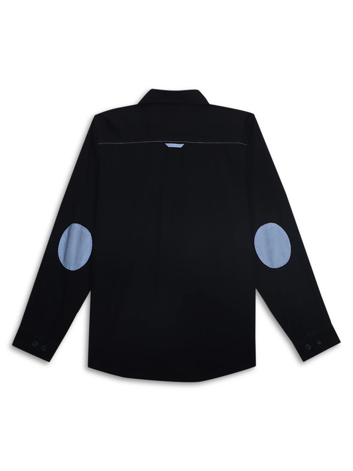 Boys Casual Navy Blue Full Sleeve  Shirt - Image 2