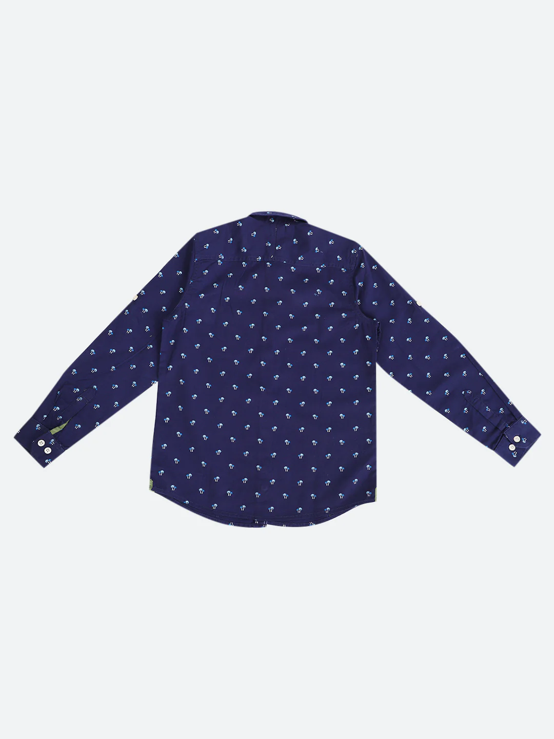 Boy's Navy Full Sleeves Shirt - Image 2