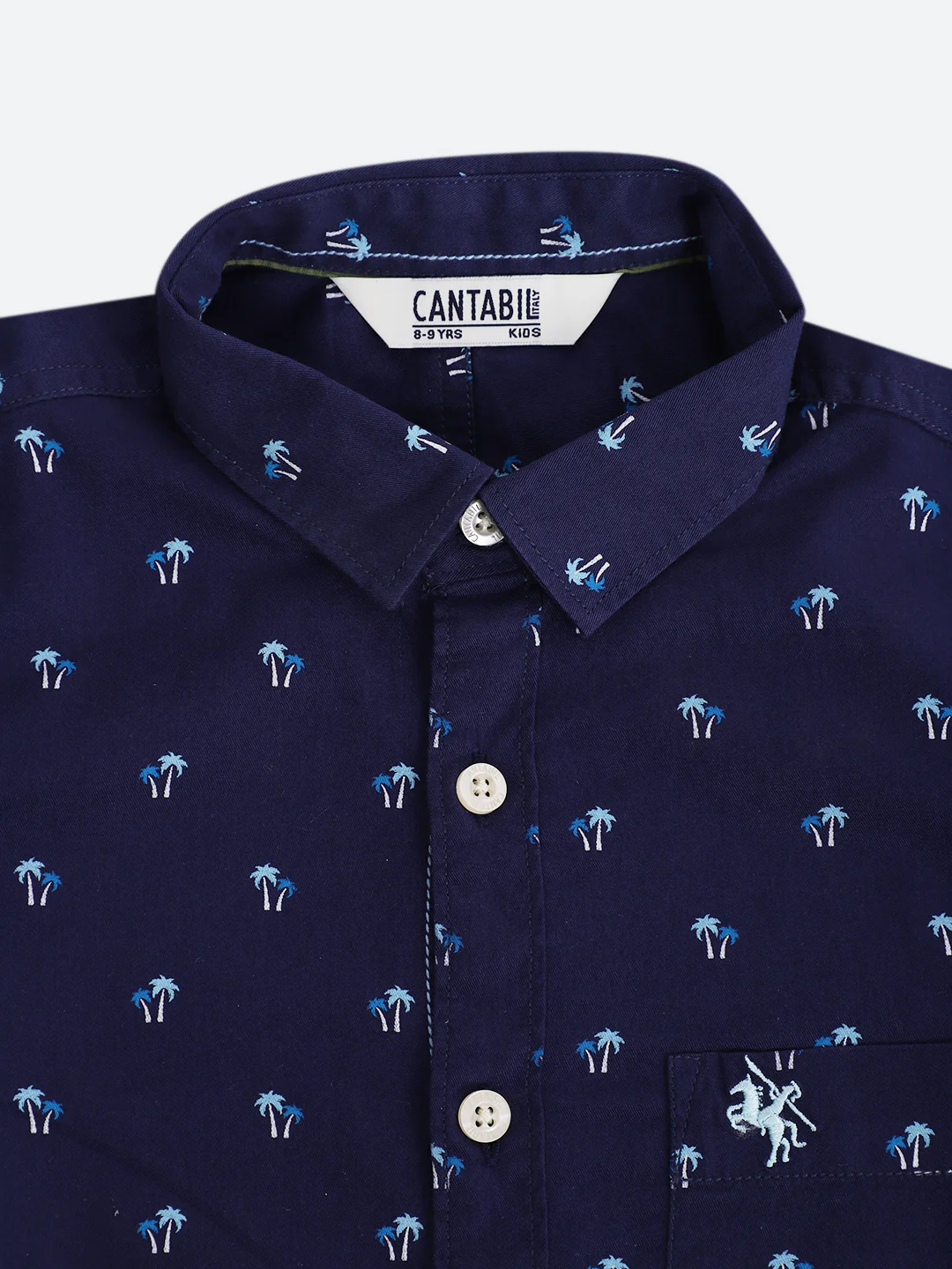 Boy's Navy Full Sleeves Shirt - Image 3