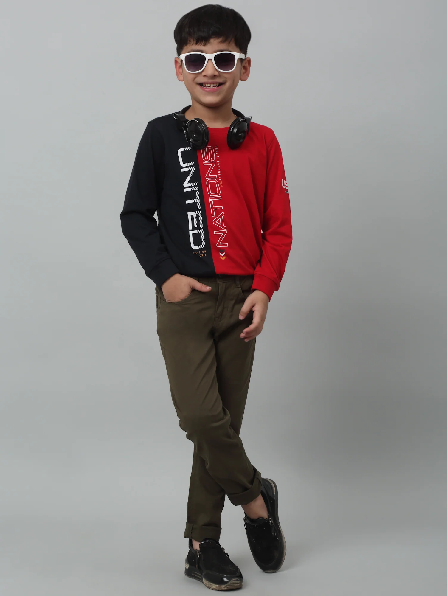 Boys Casual Olive Green Pants - Image 5