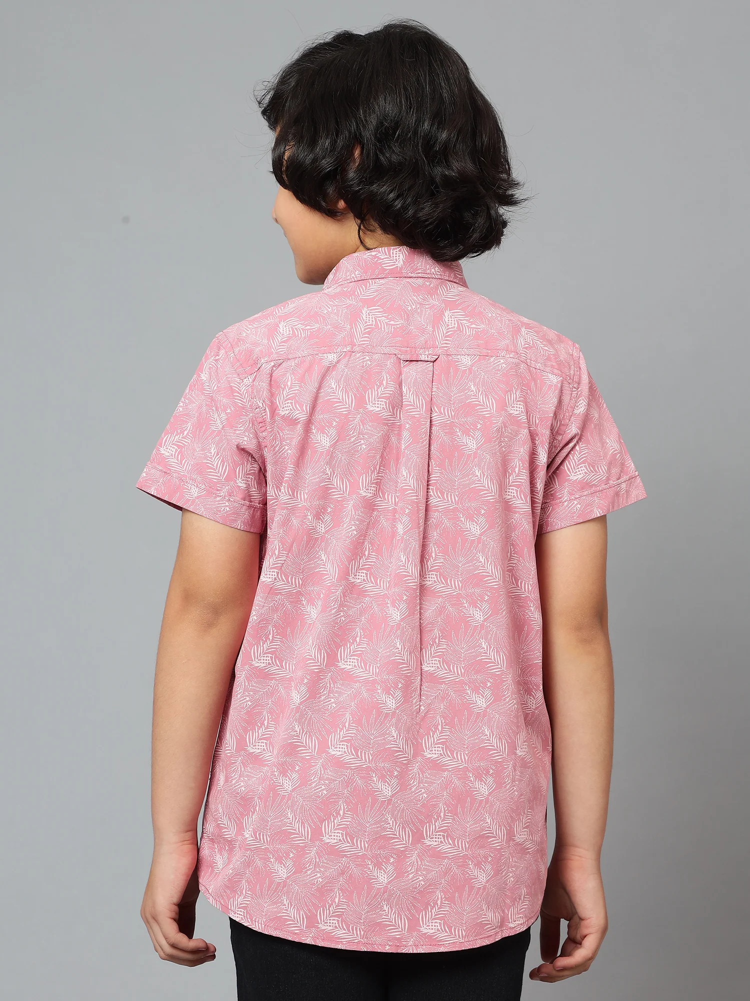 Boys Casual Pink Half Sleeve  Shirt - Image 2