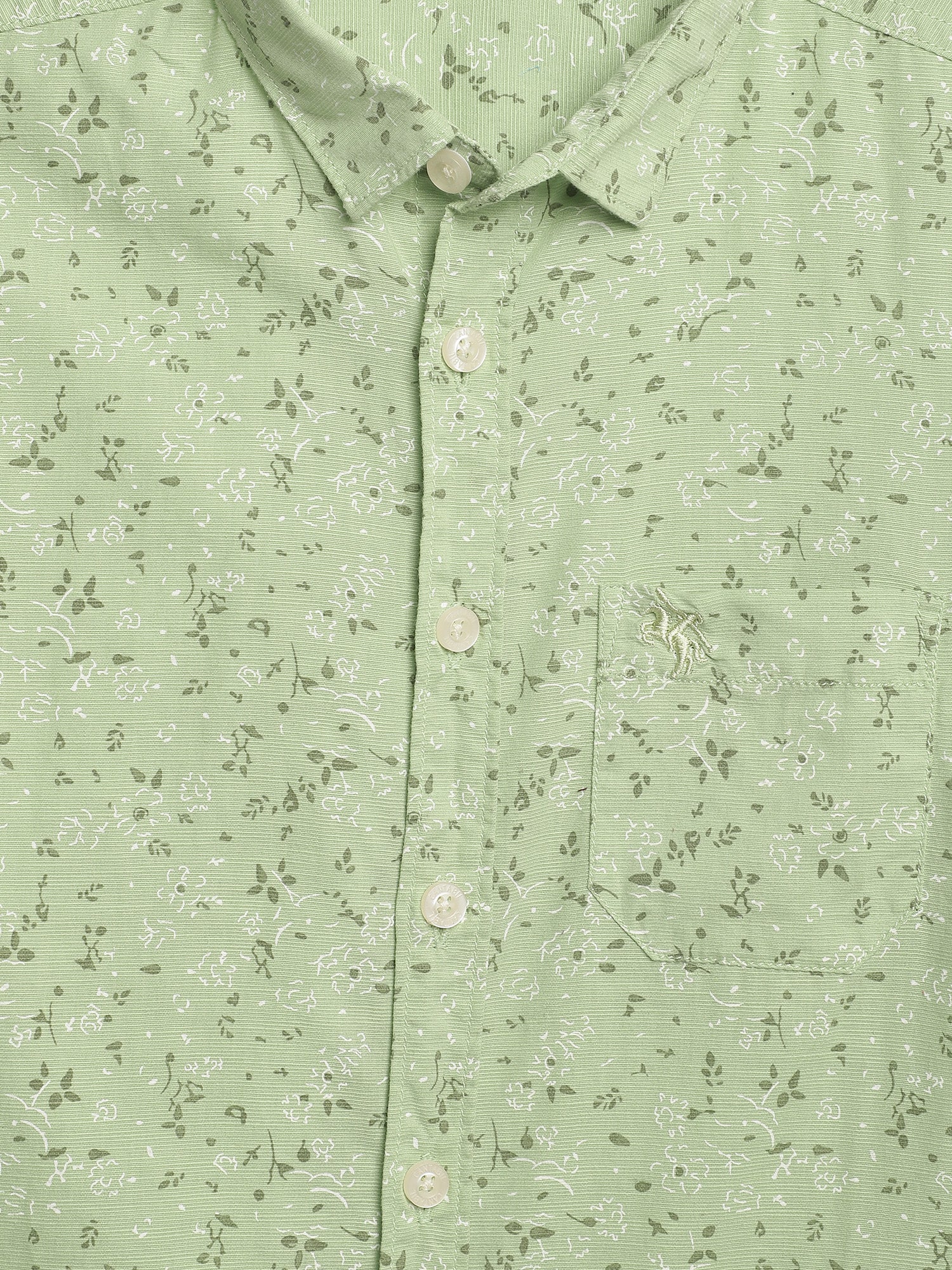 Boys Casual Green Full Sleeve with Tab  Shirt - Image 4
