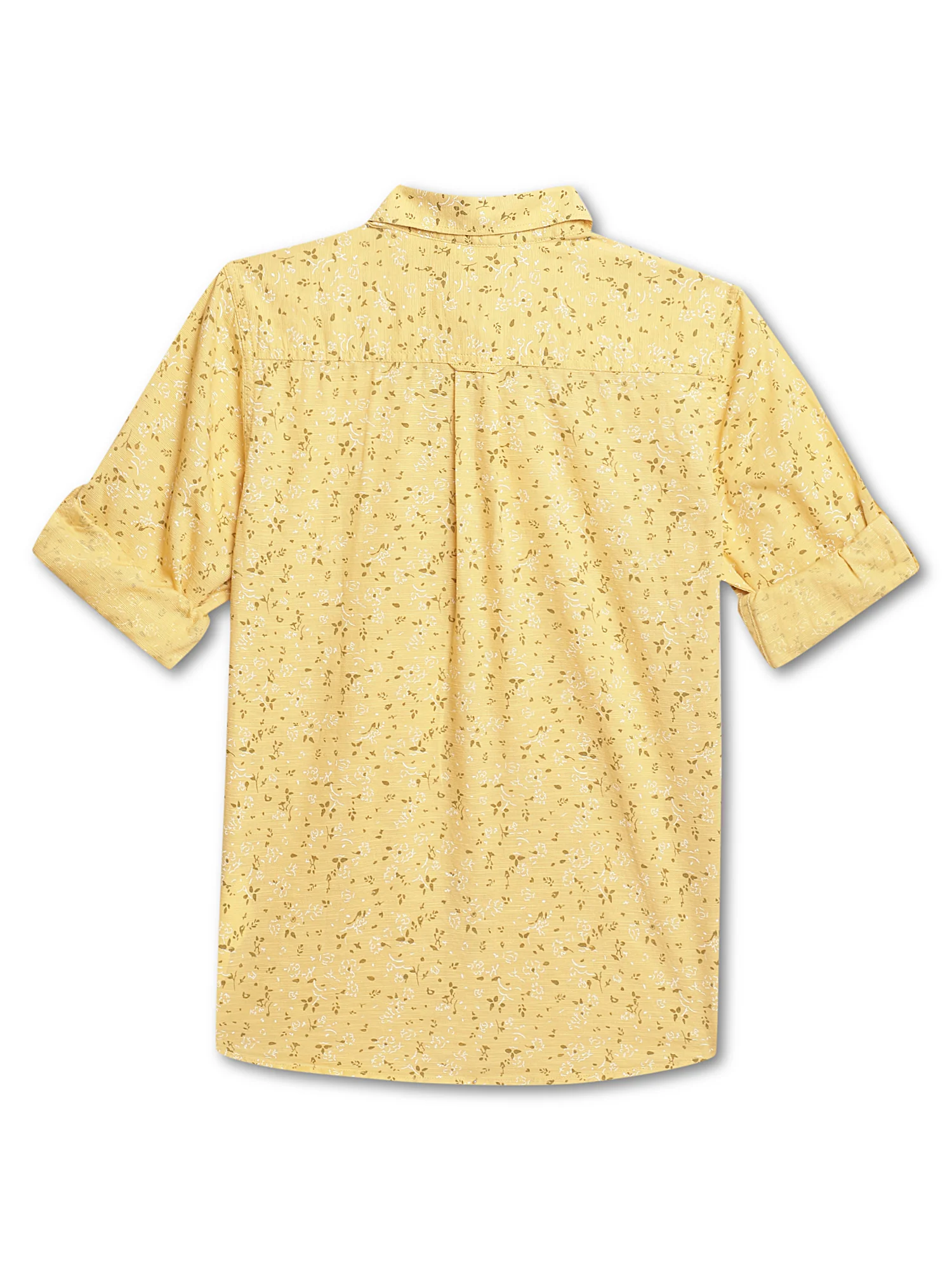 Boys Casual Yellow Full Sleeve with Tab  Shirt - Image 2
