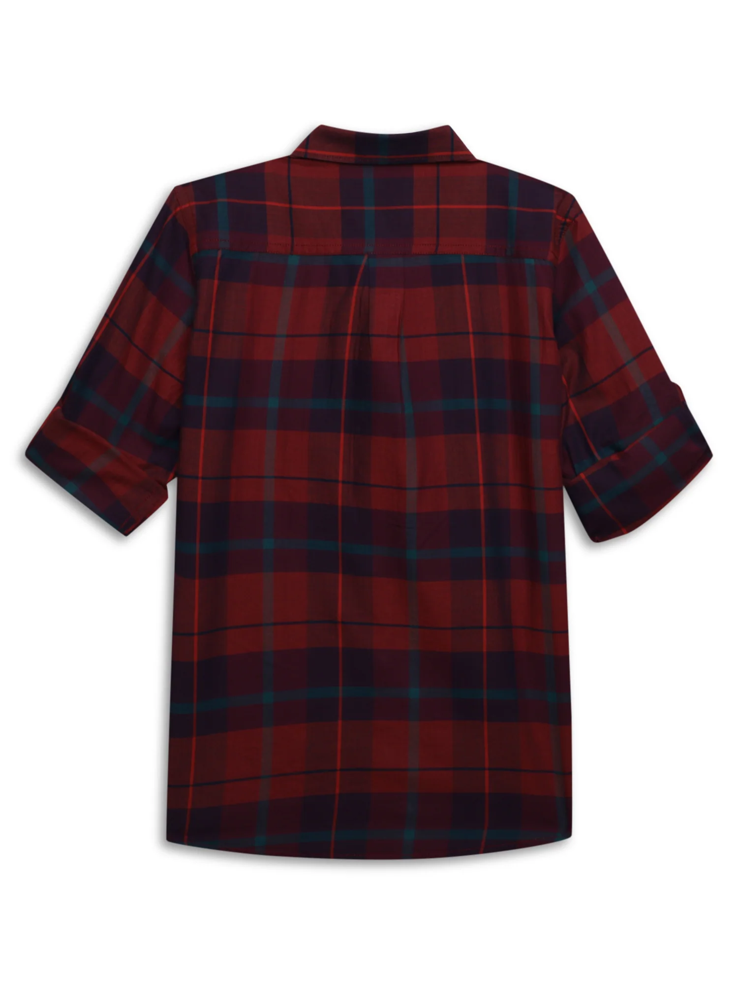 Boys Casual Red Full Sleeve with Tab  Shirt - Image 2