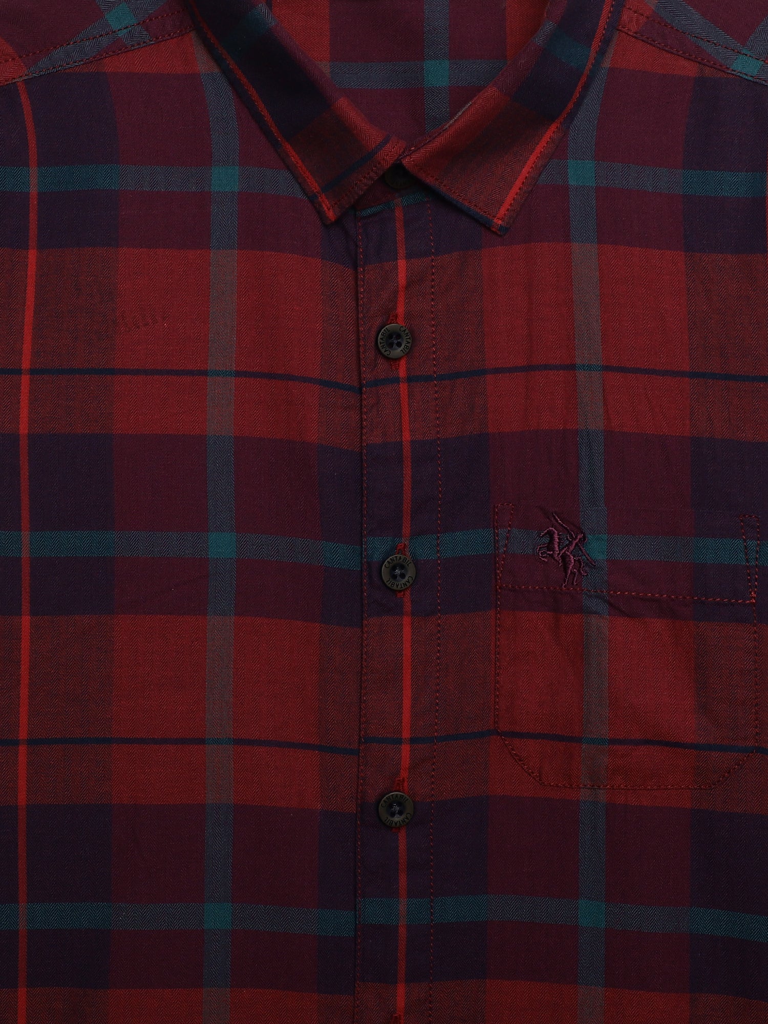 Boys Casual Red Full Sleeve with Tab  Shirt - Image 4