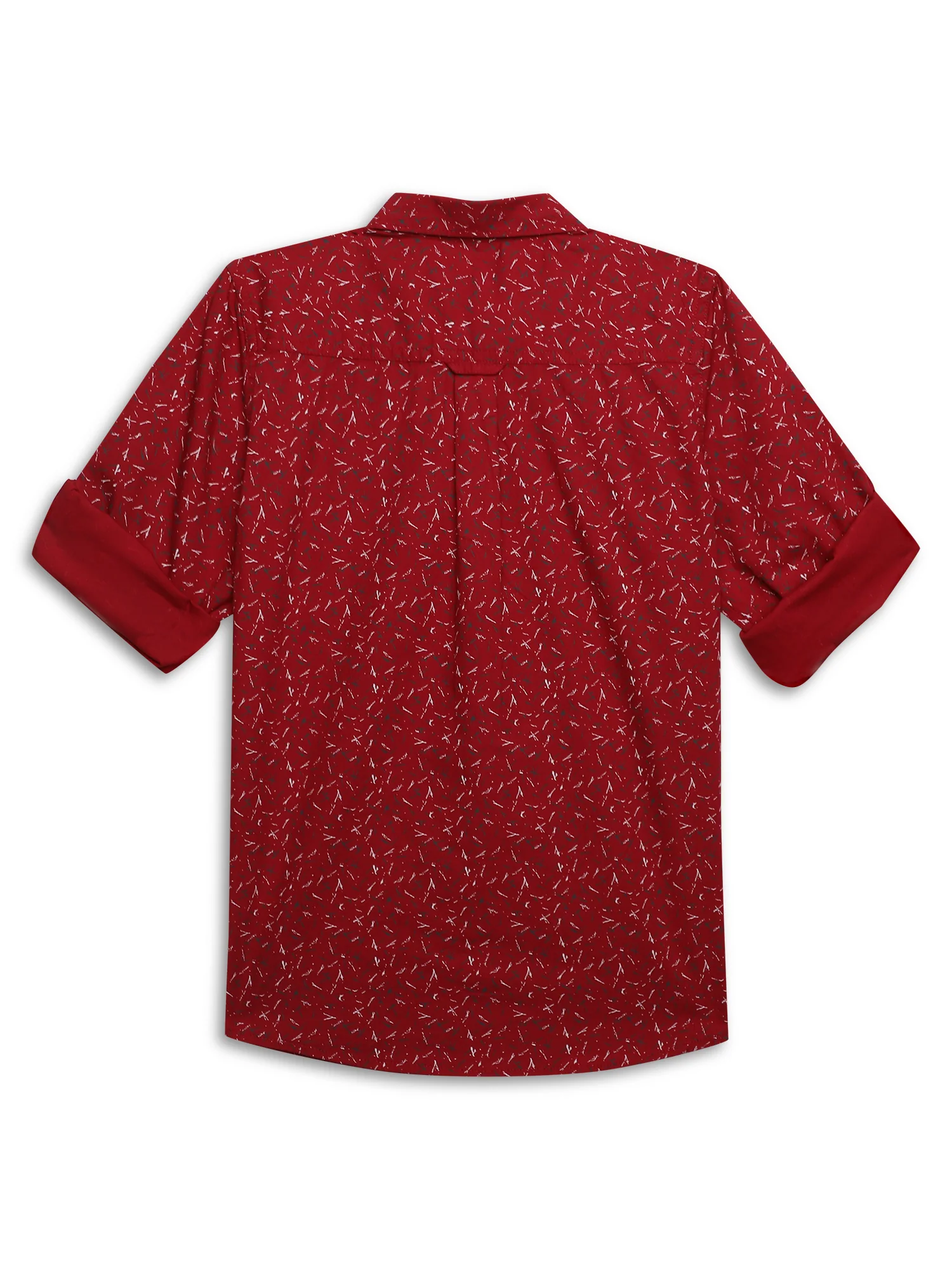 Boys Casual Red Full Sleeve with Tab  Shirt - Image 2