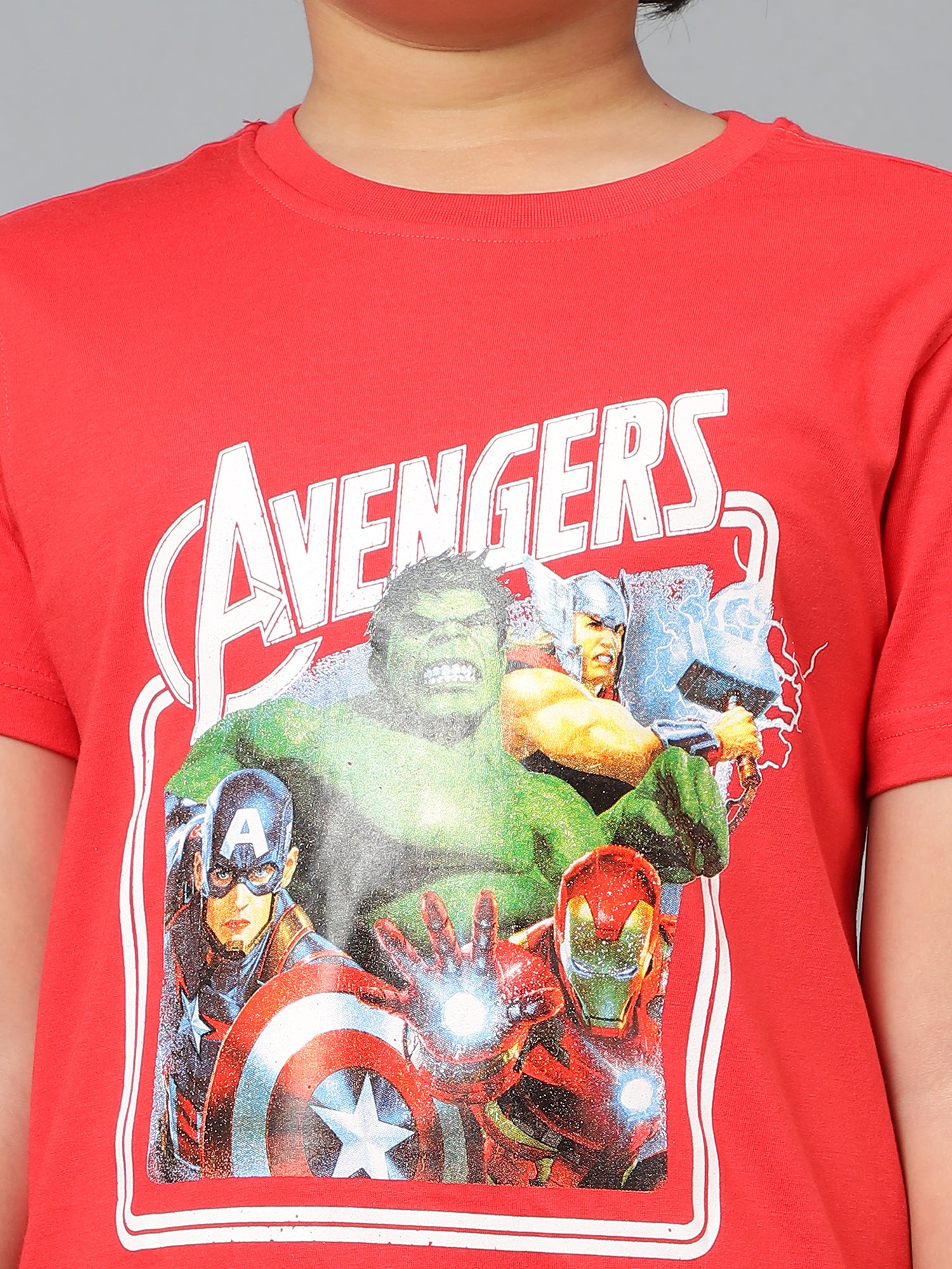 Boys Casual Red Half Sleeve  T-Shirt - Image 5