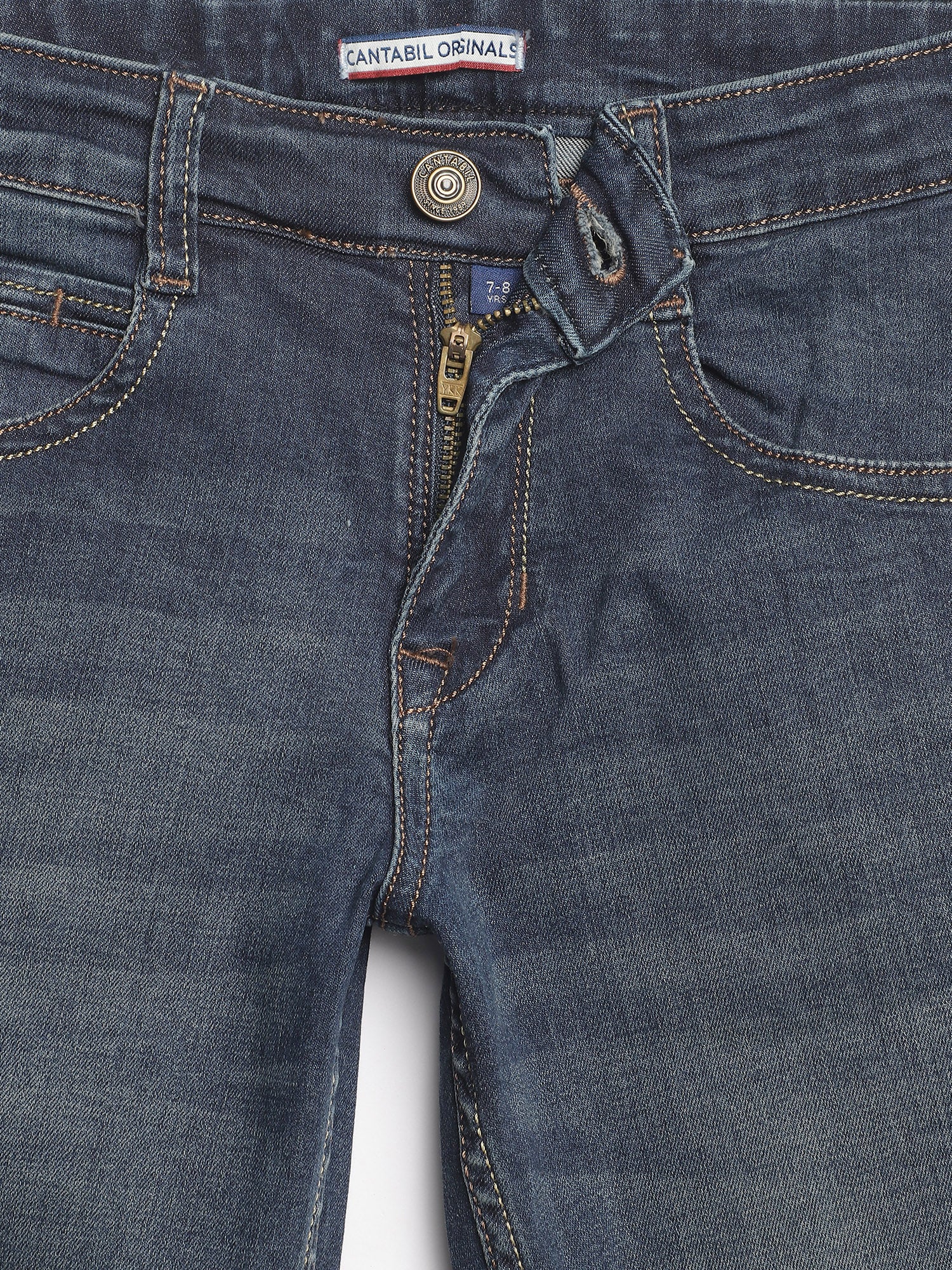 Boys Stretchable Dark Blue Jeans - Image 3
