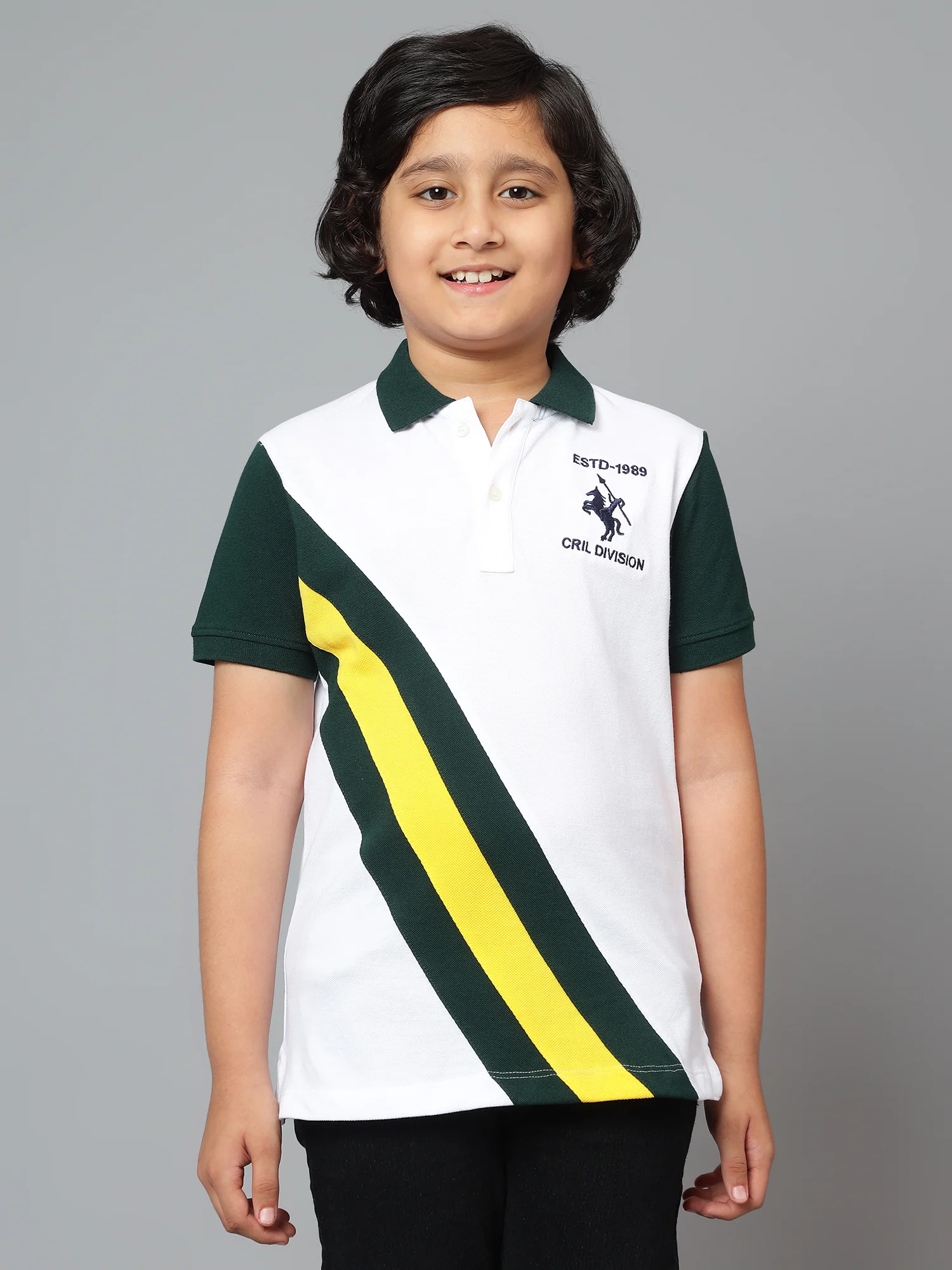 Boys Casual White Half Sleeve T-Shirt