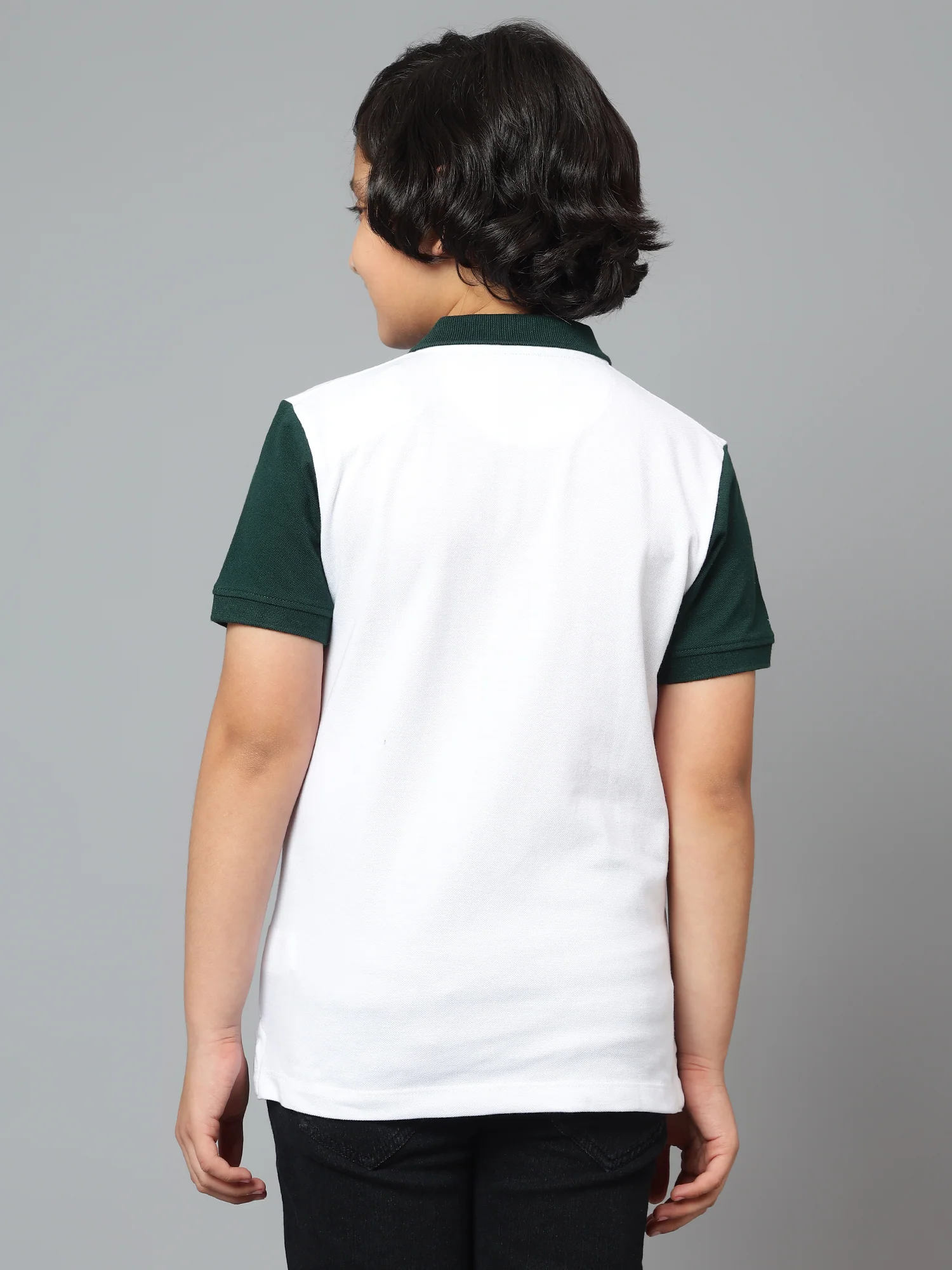 Boys Casual White Half Sleeve T-Shirt - Image 2