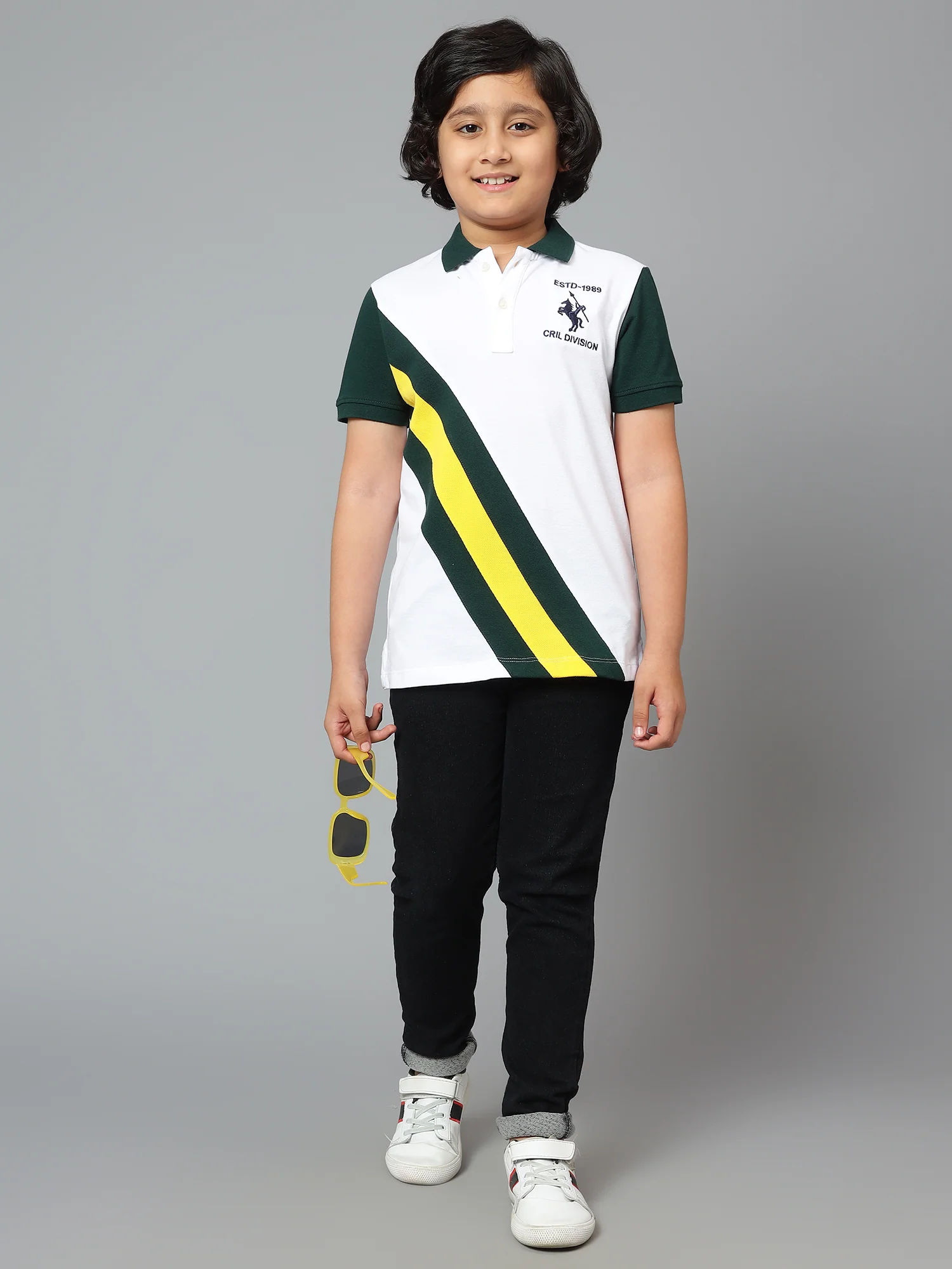 Boys Casual White Half Sleeve T-Shirt - Image 7