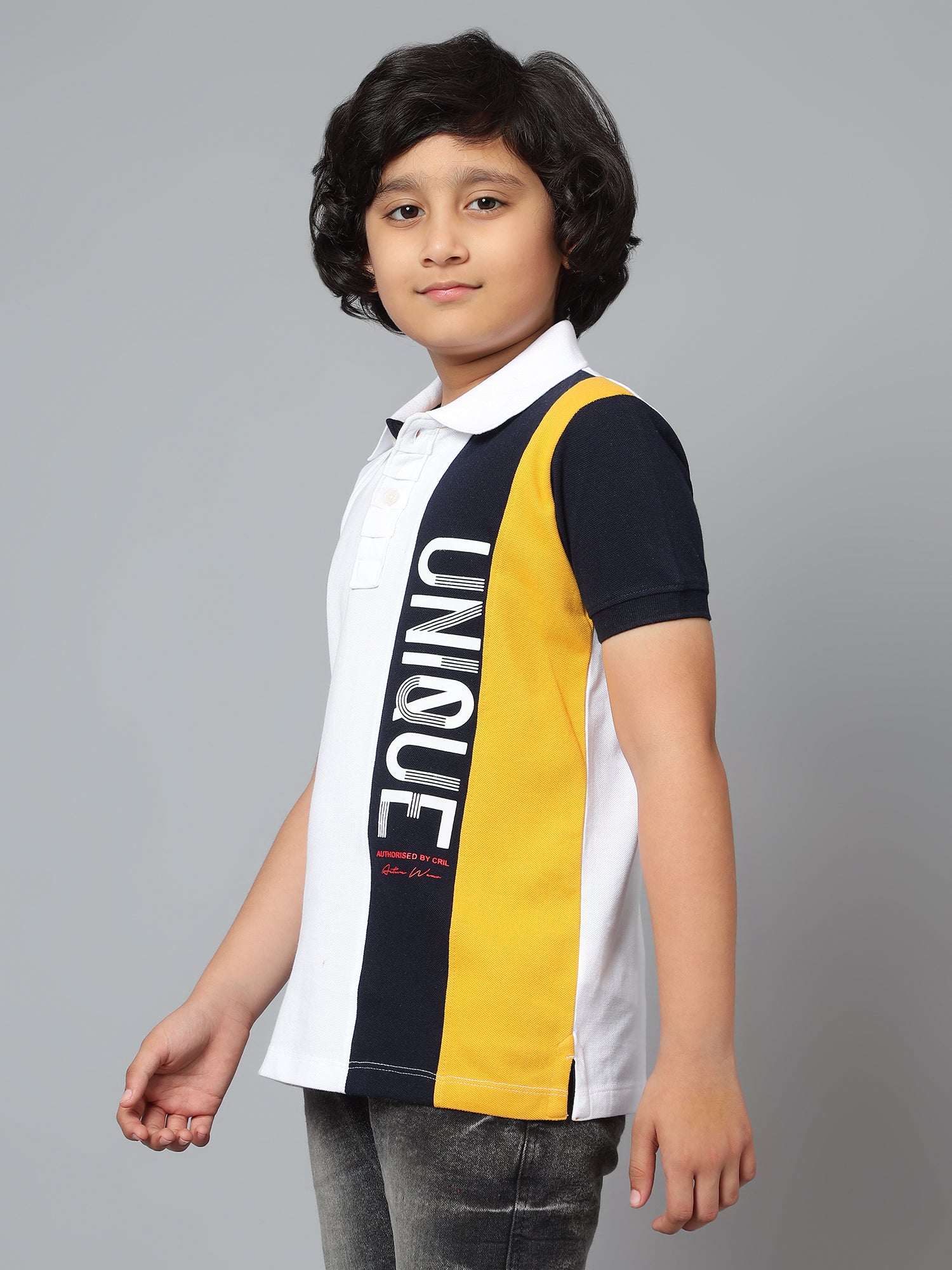 Boys Casual White Half Sleeve  T-Shirt - Image 3