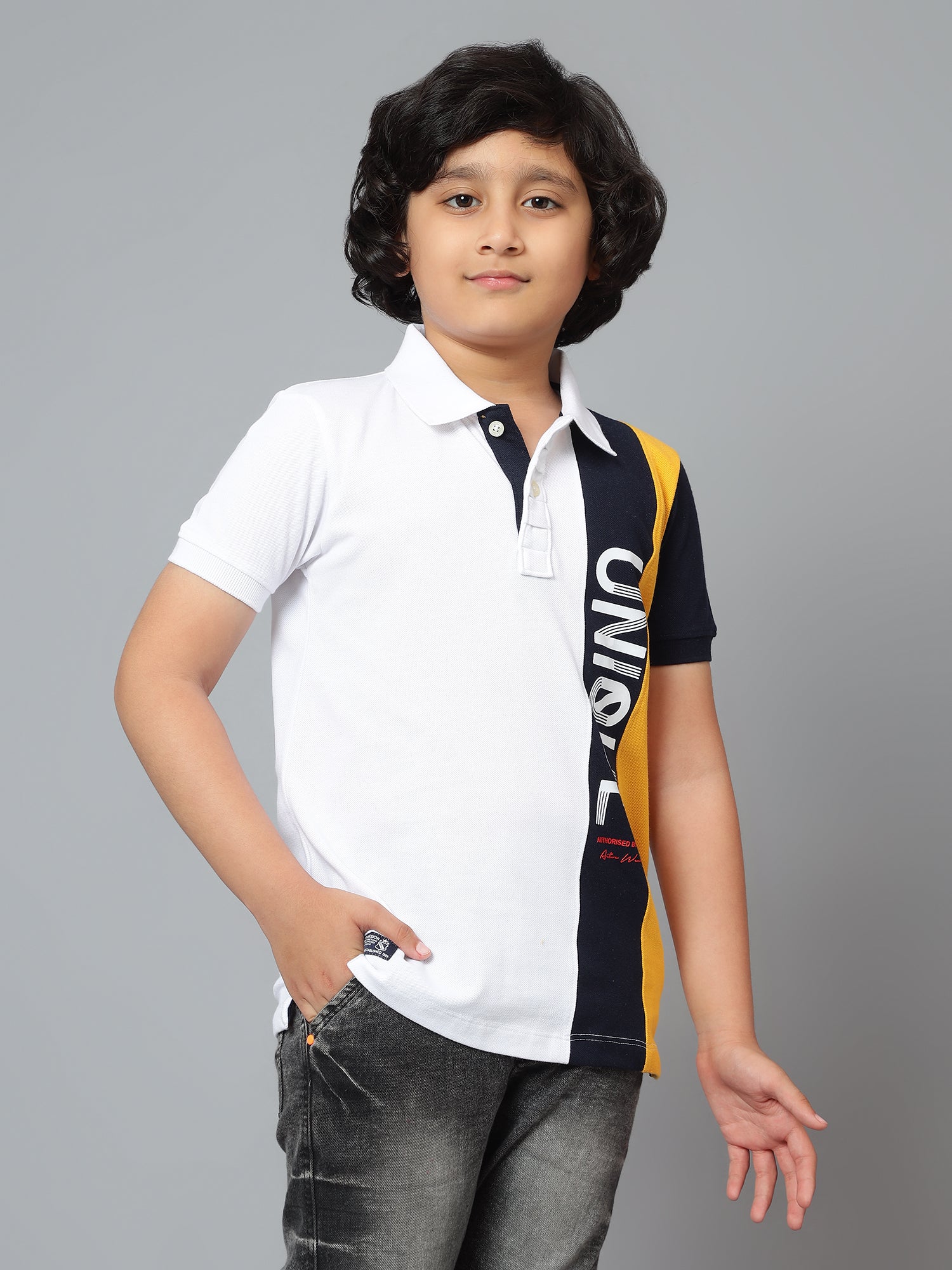 Boys Casual White Half Sleeve  T-Shirt - Image 4