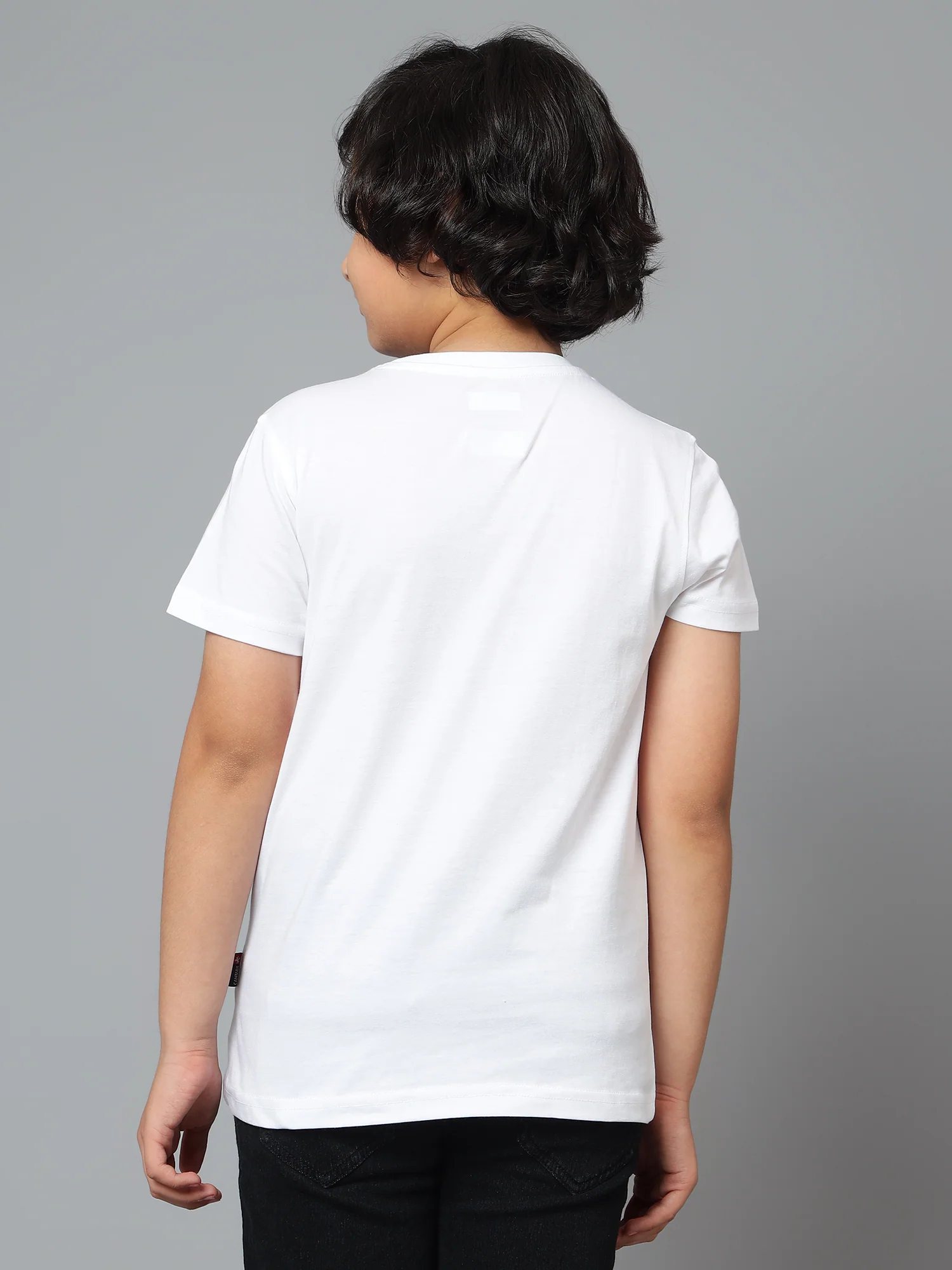 Boys Casual White Half Sleeve  T-Shirt - Image 2