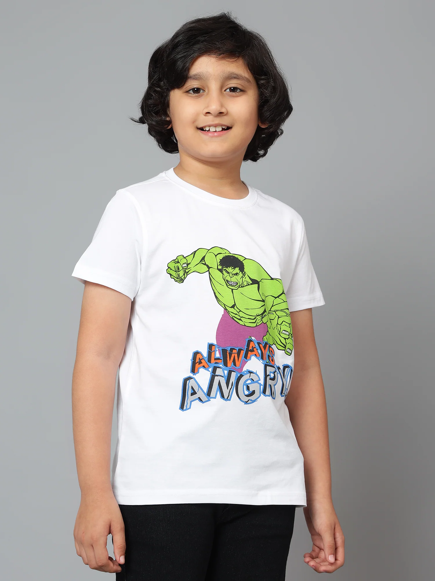 Boys Casual White Half Sleeve  T-Shirt - Image 3