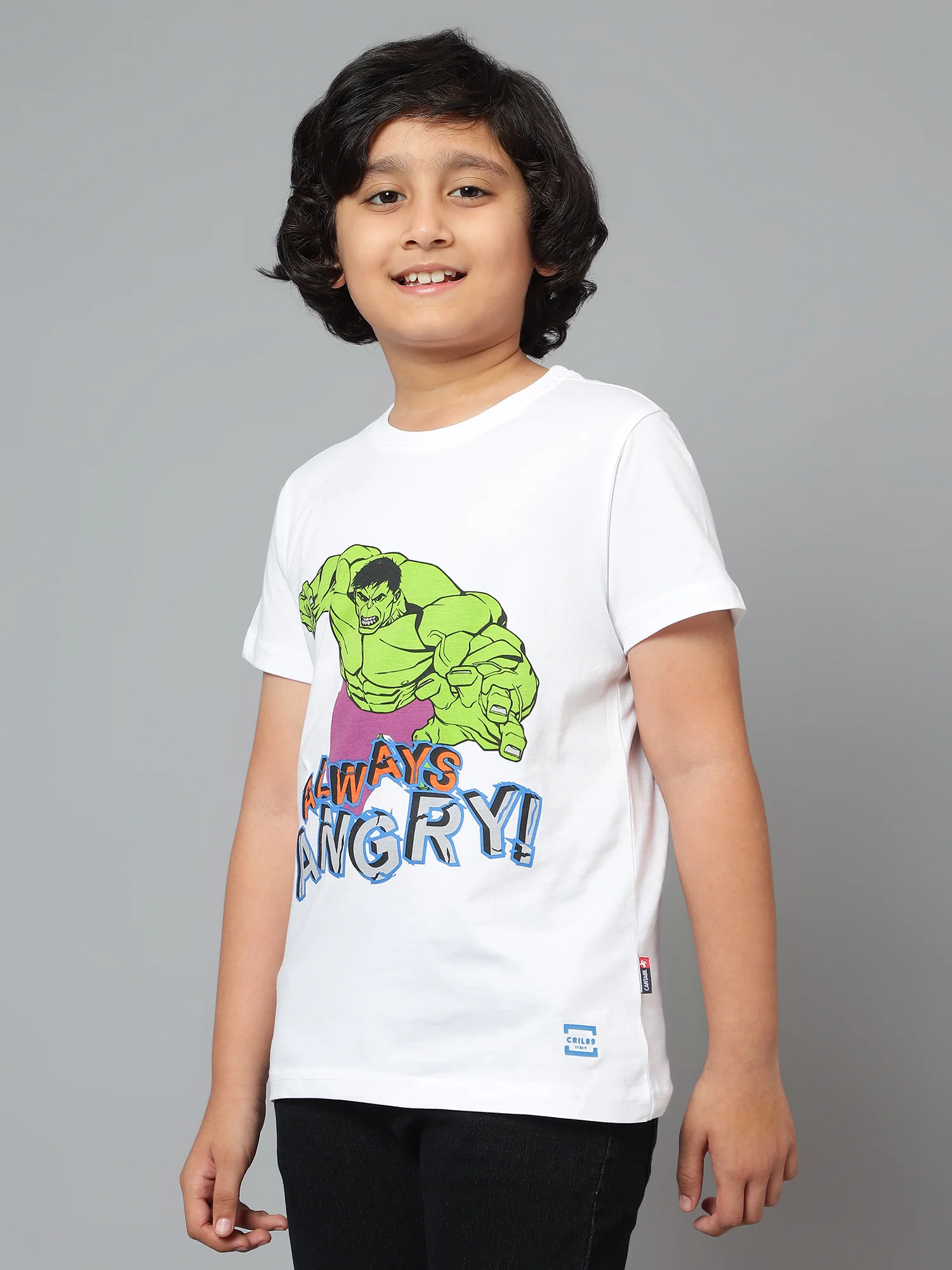 Boys Casual White Half Sleeve  T-Shirt - Image 4