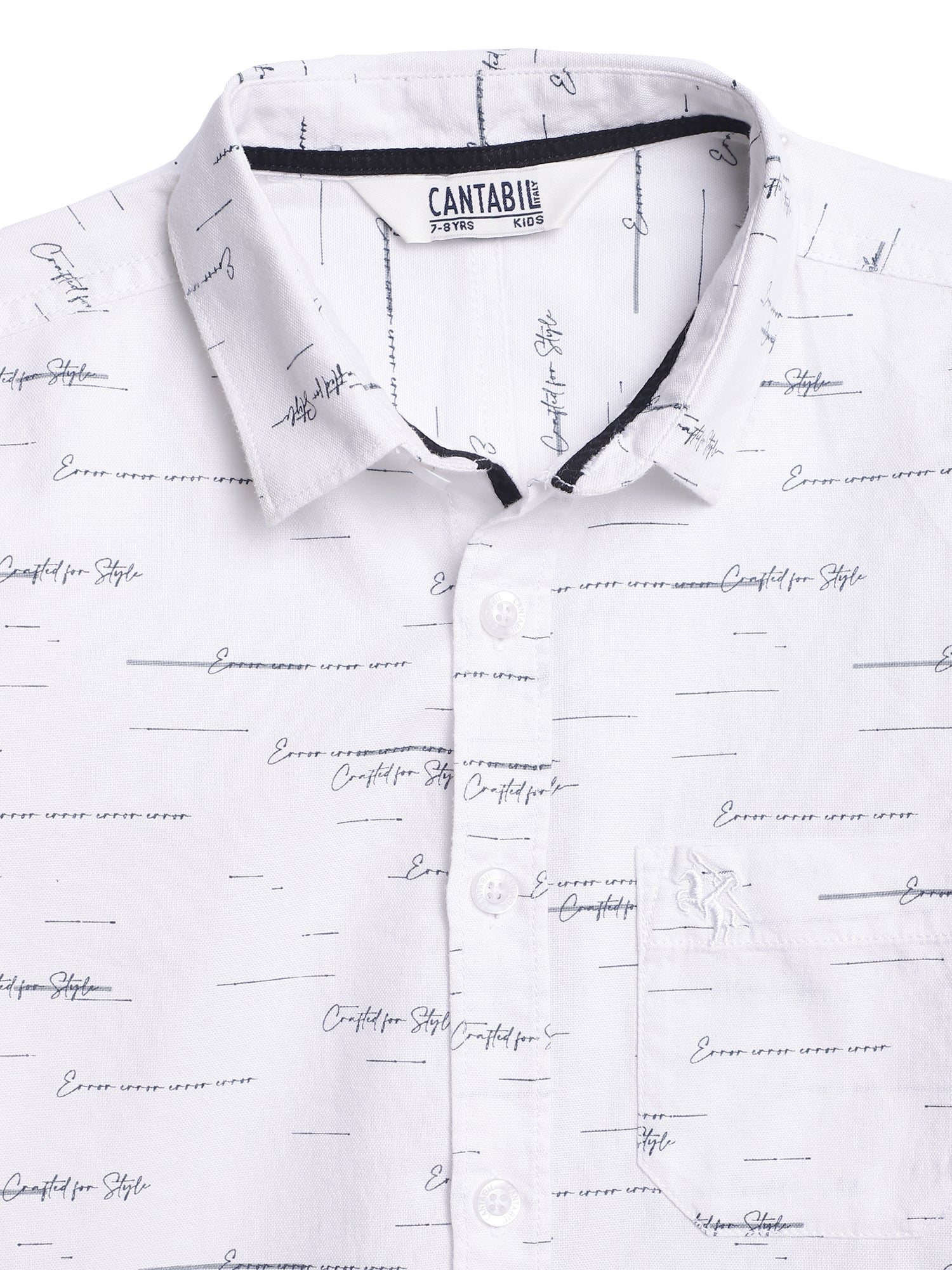 Boys Casual White Full Sleeve with Tab  Shirt - Image 3